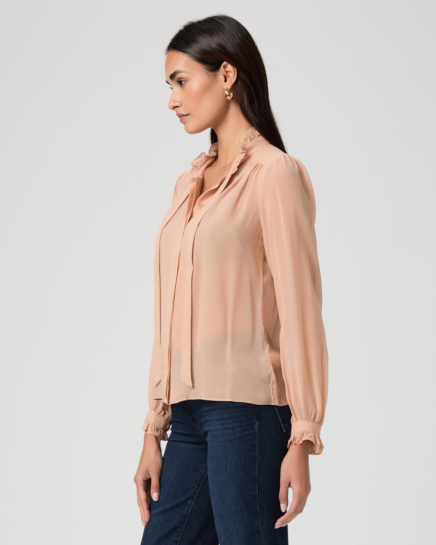 Leya Blouse - Ballet Pink Silk XXS