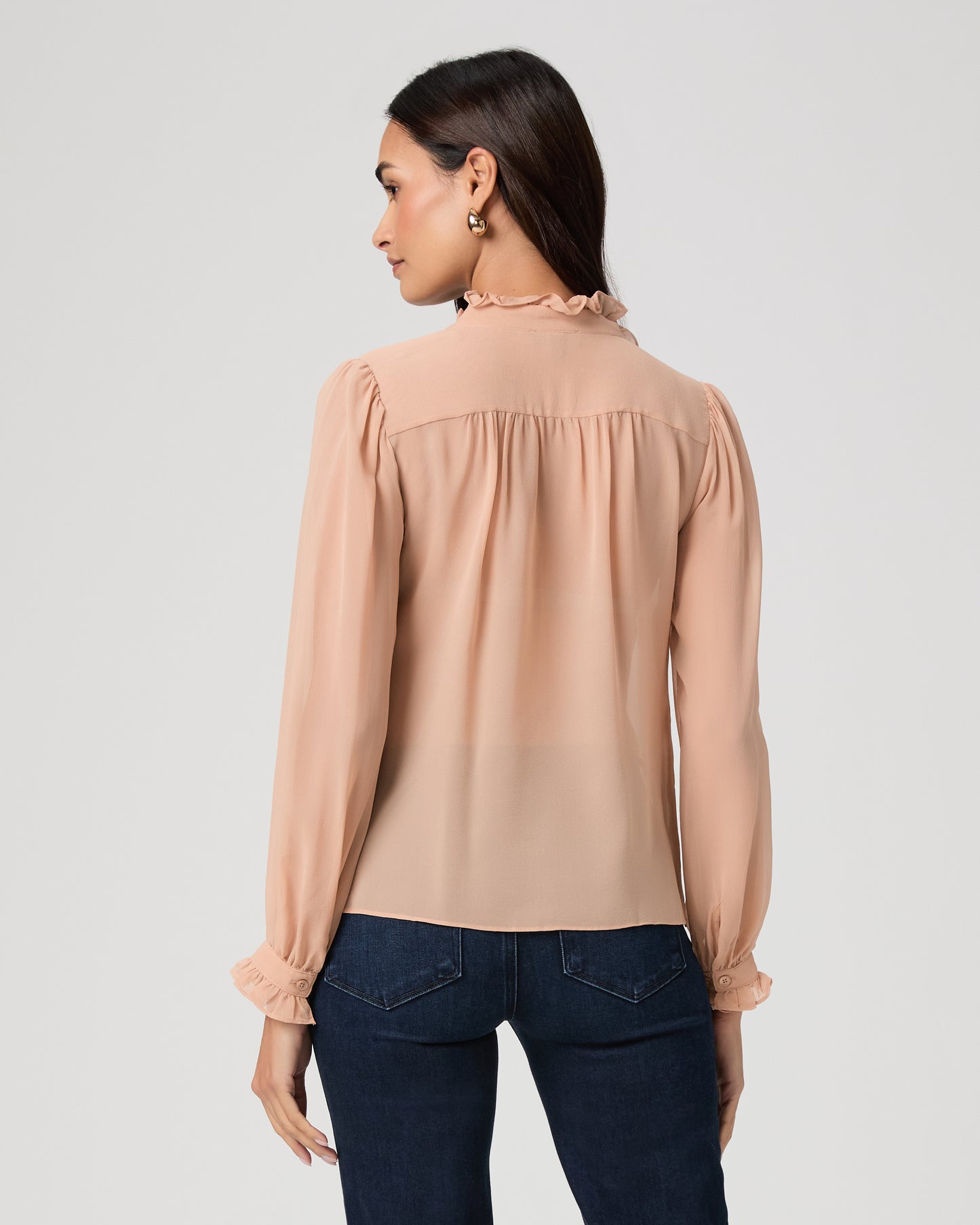 Leya Blouse - Ballet Pink Silk XXS