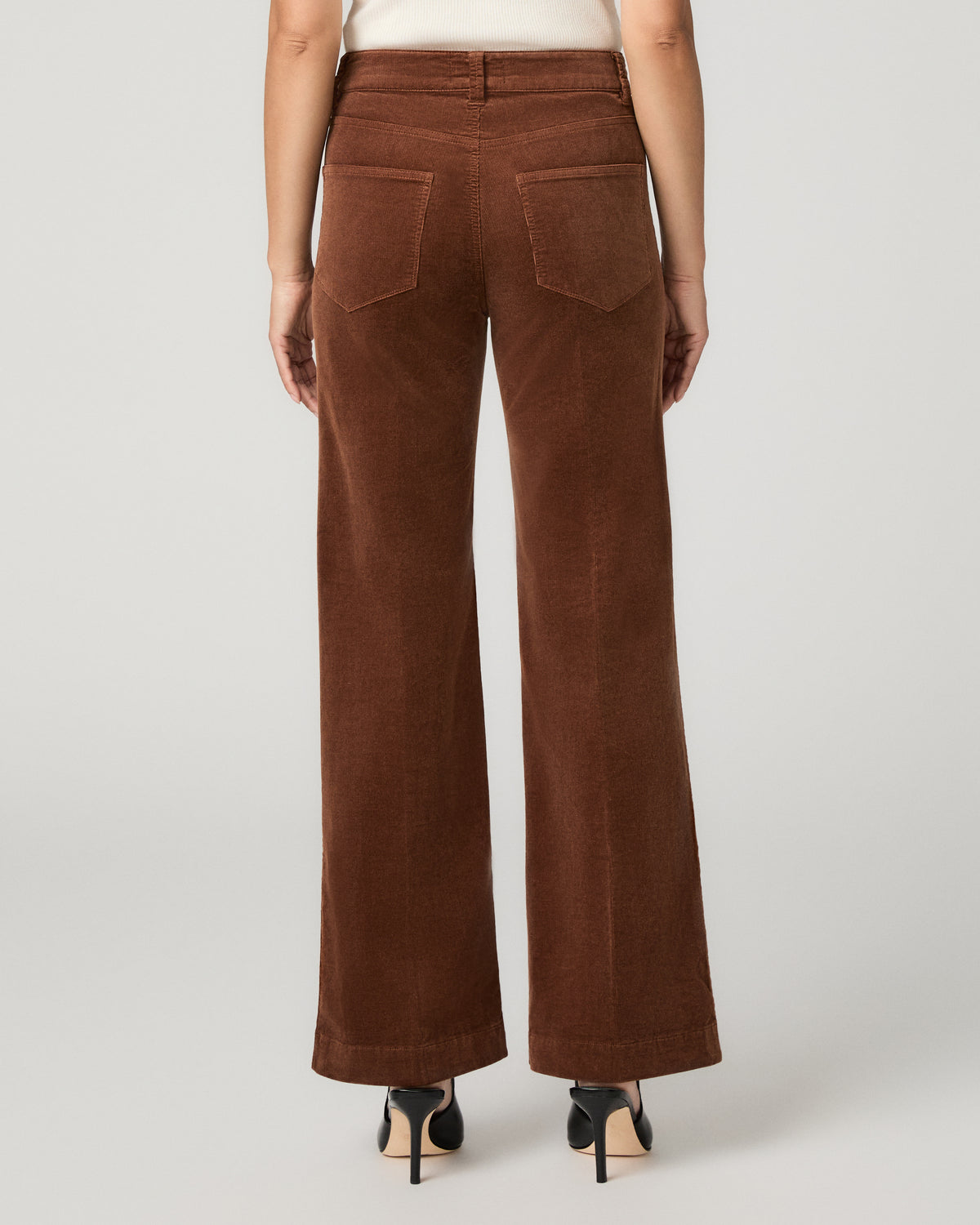 Leenah Petite Wide Leg Jean - Maple Brown Corduroy 23