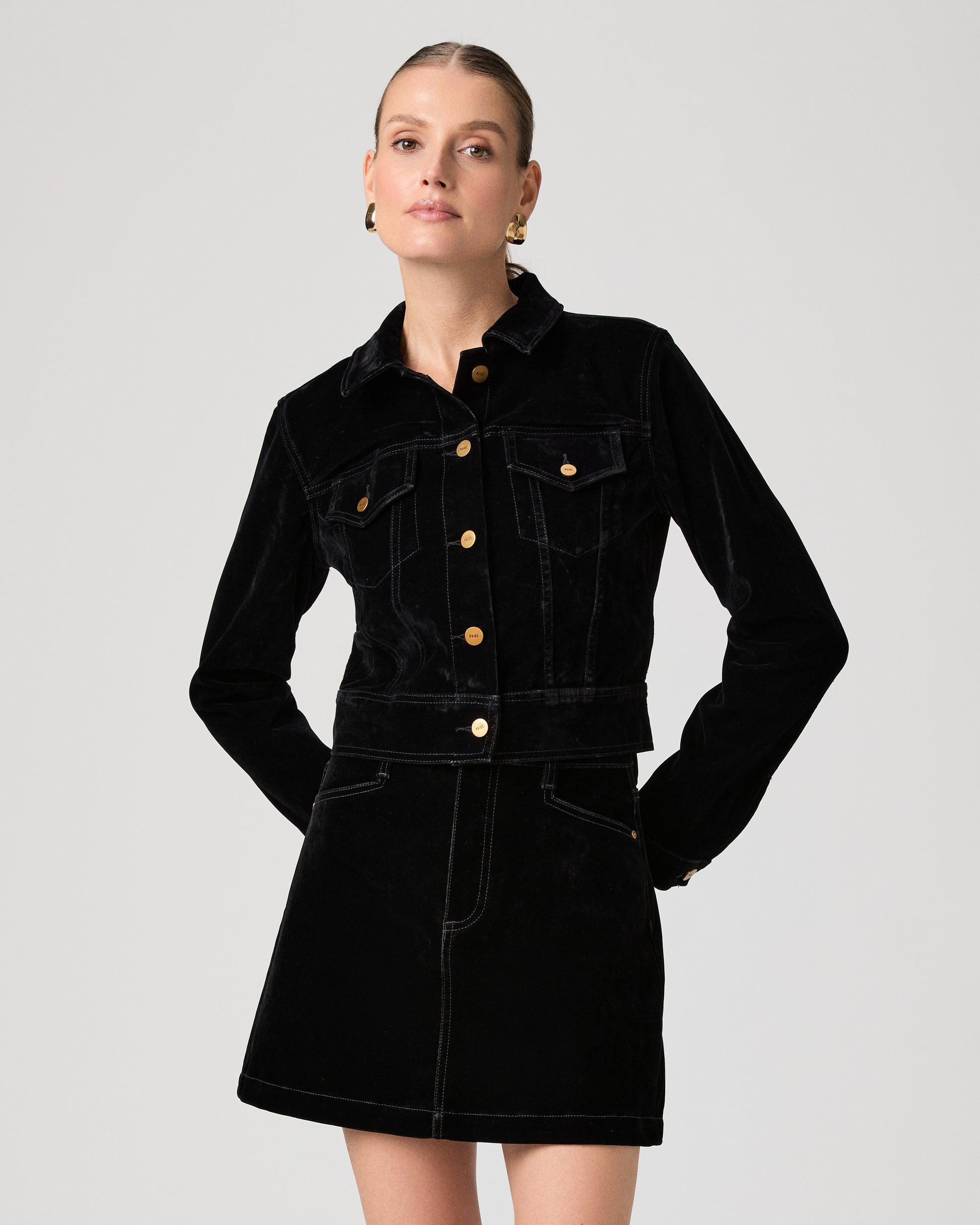 Chantal Jacket - Onyx Rich Velvet XXS