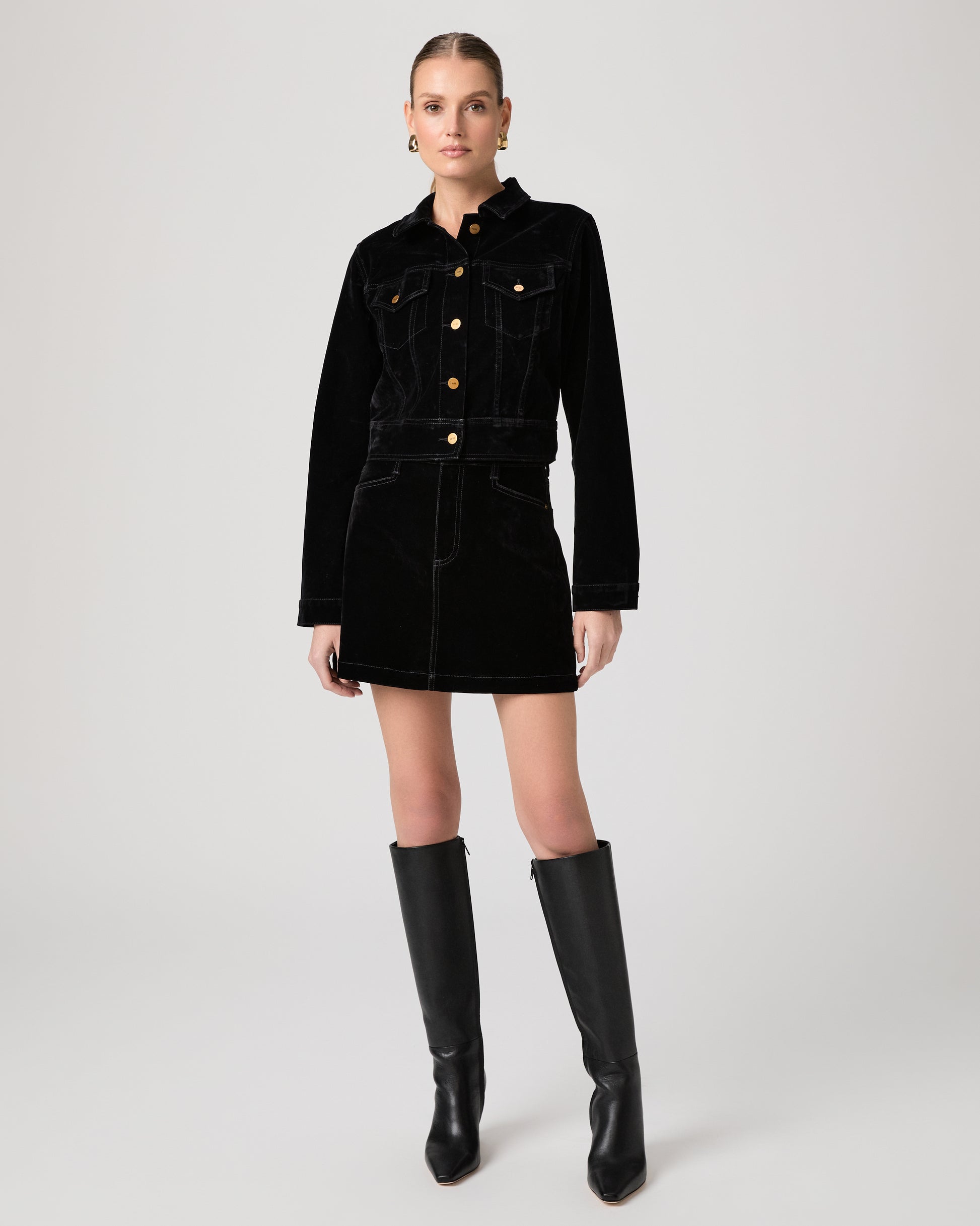 Chantal Jacket - Onyx Rich Velvet XXS