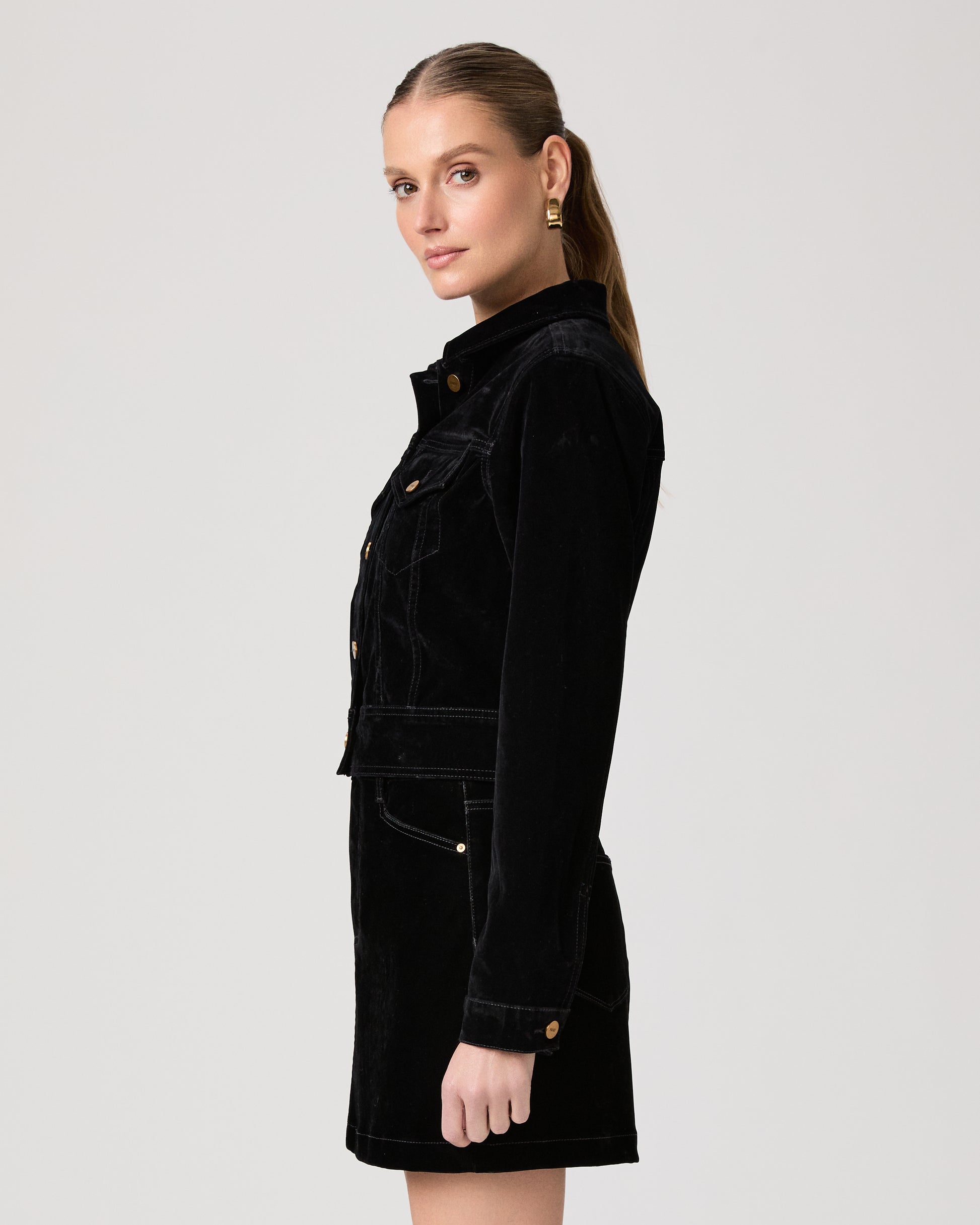 Chantal Jacket - Onyx Rich Velvet XXS