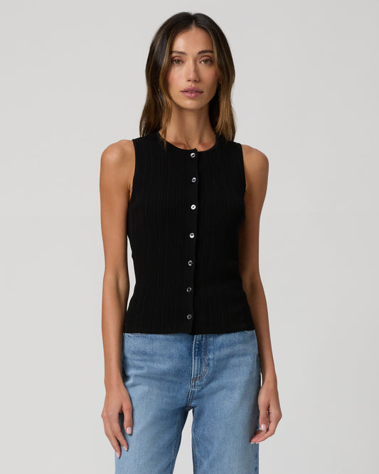 Leria Sweater Tank - Black XXS