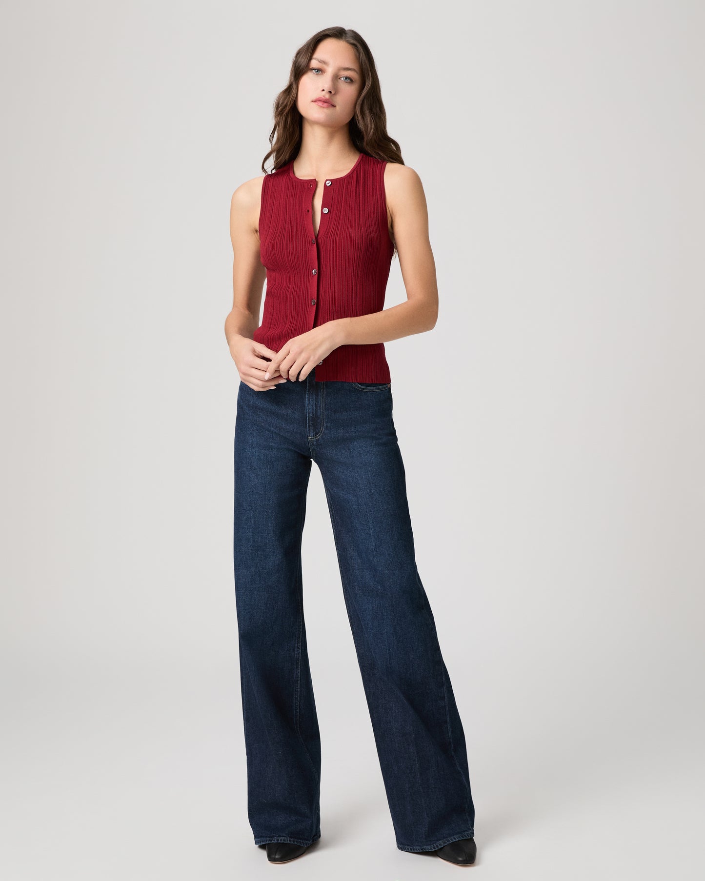 Leira Sweater Tank - Cranberry