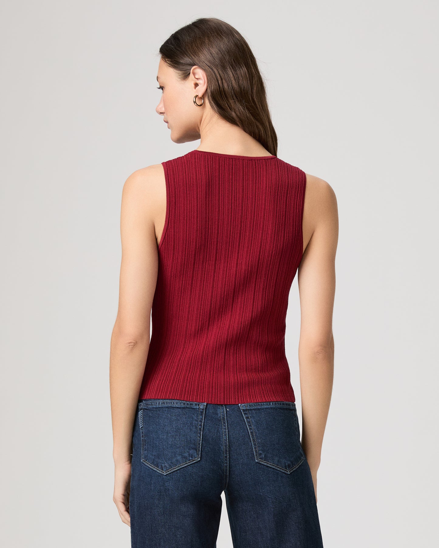 Leira Sweater Tank - Cranberry
