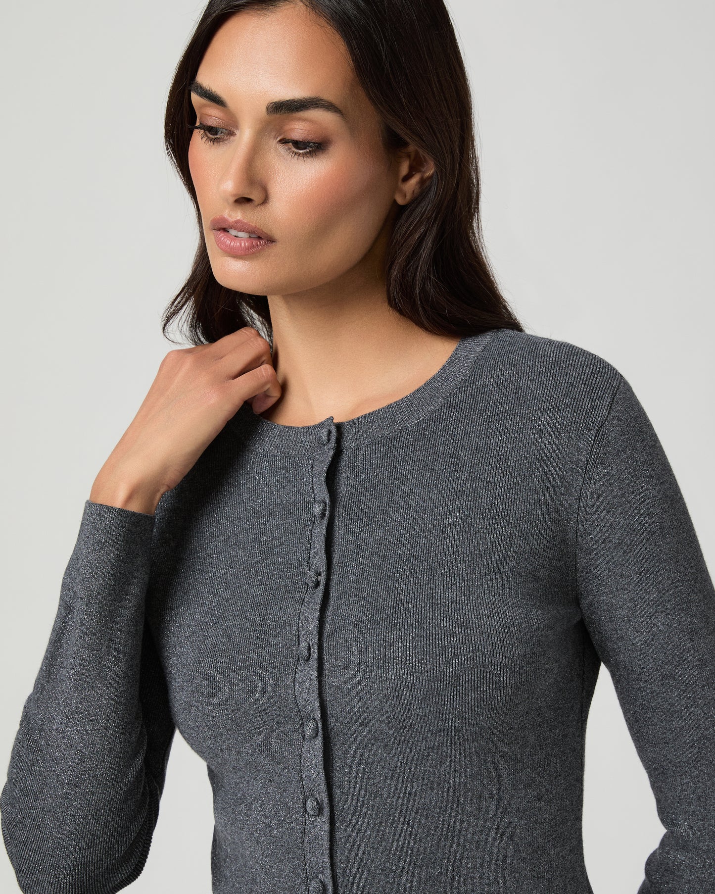 Anzu Cardigan - Dark Grey Multi Sparkle XXS