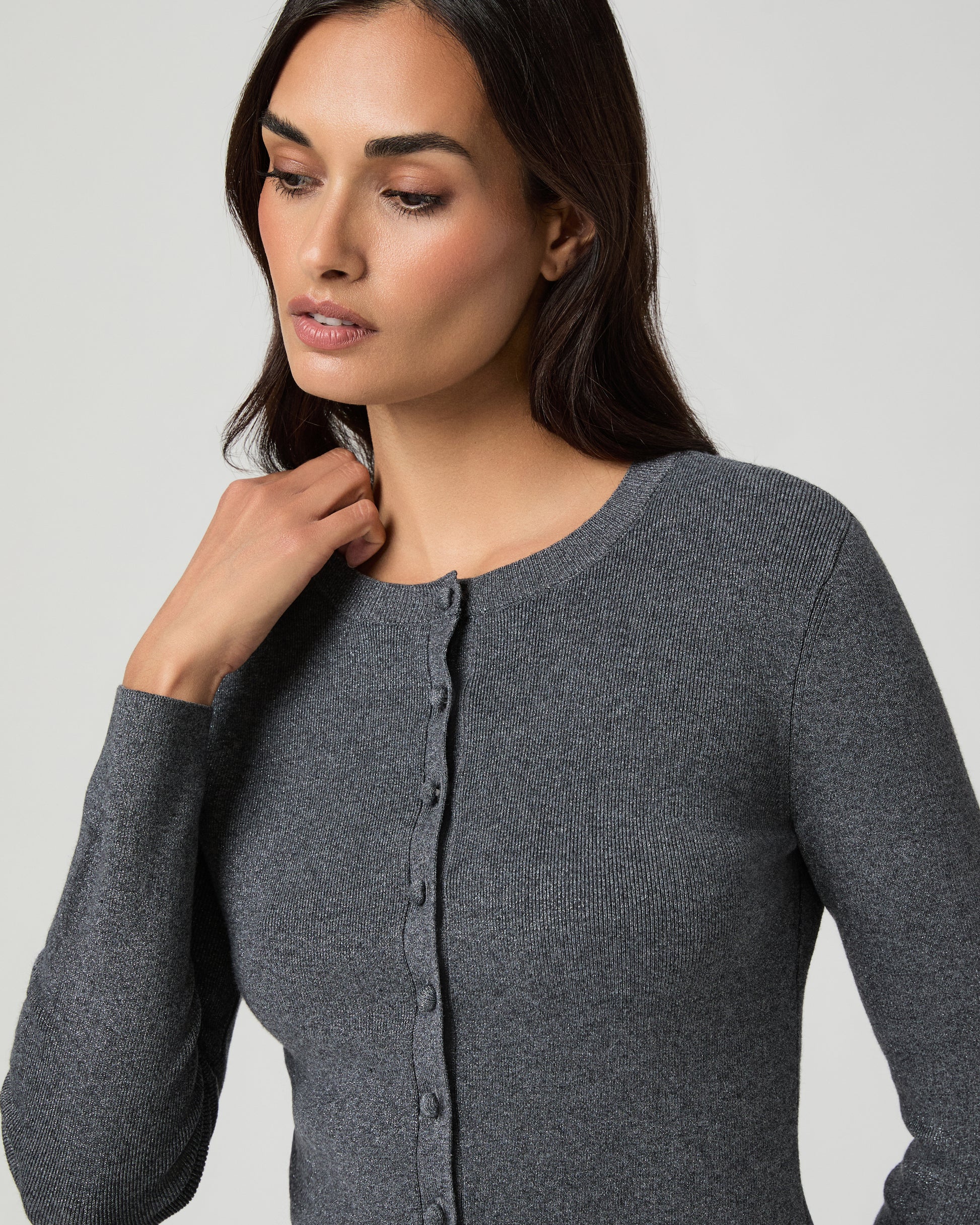 Anzu Cardigan - Dark Grey Multi Sparkle XXS