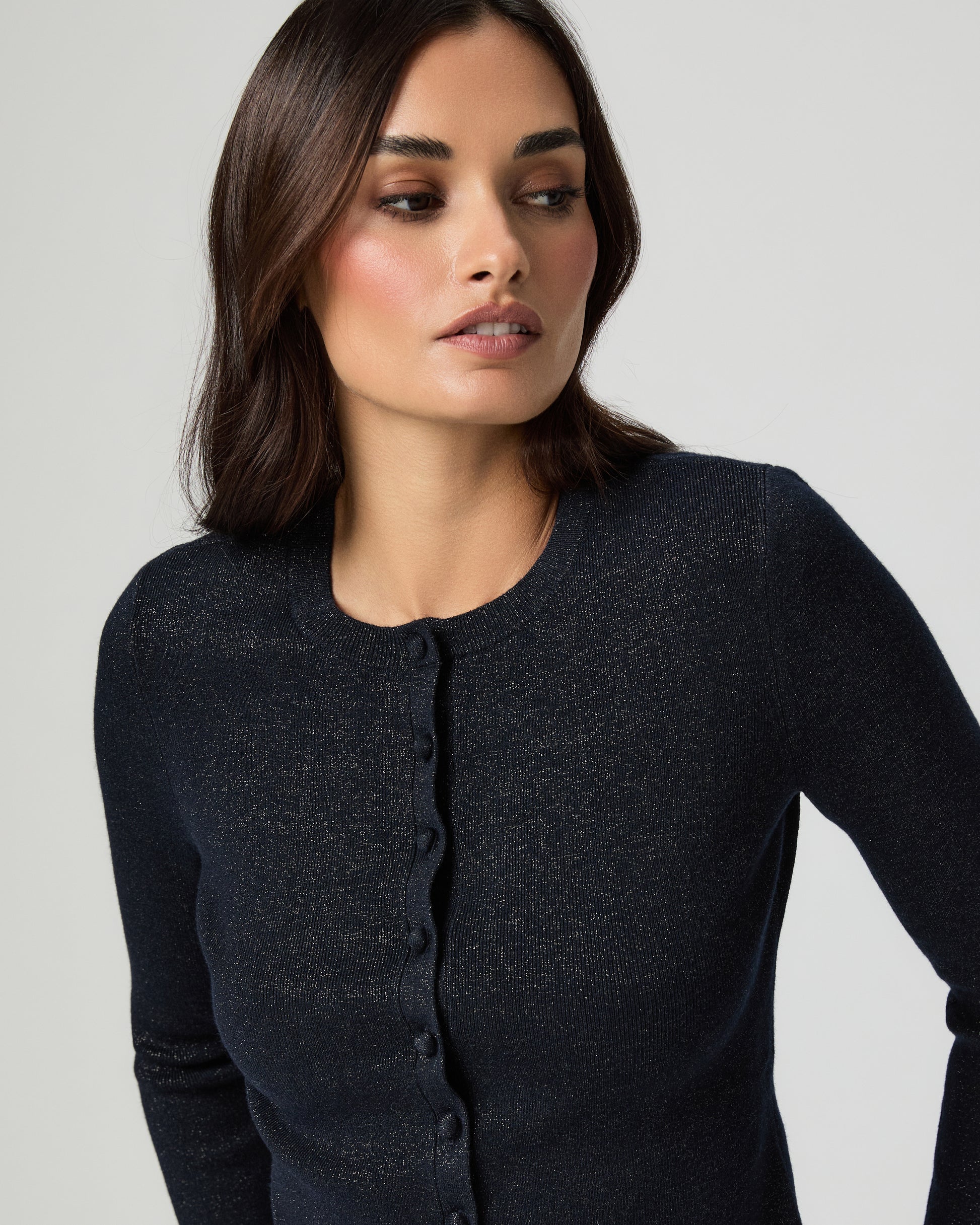 Anzu Cardigan - Navy Multi Sparkle XXS