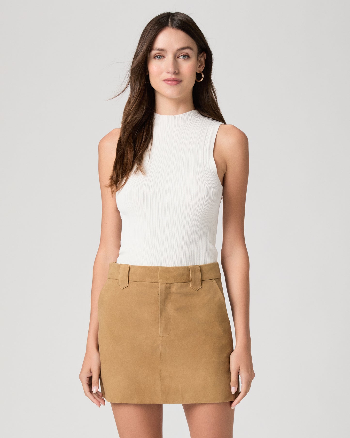 Bobbi Skirt - Cashew Suede