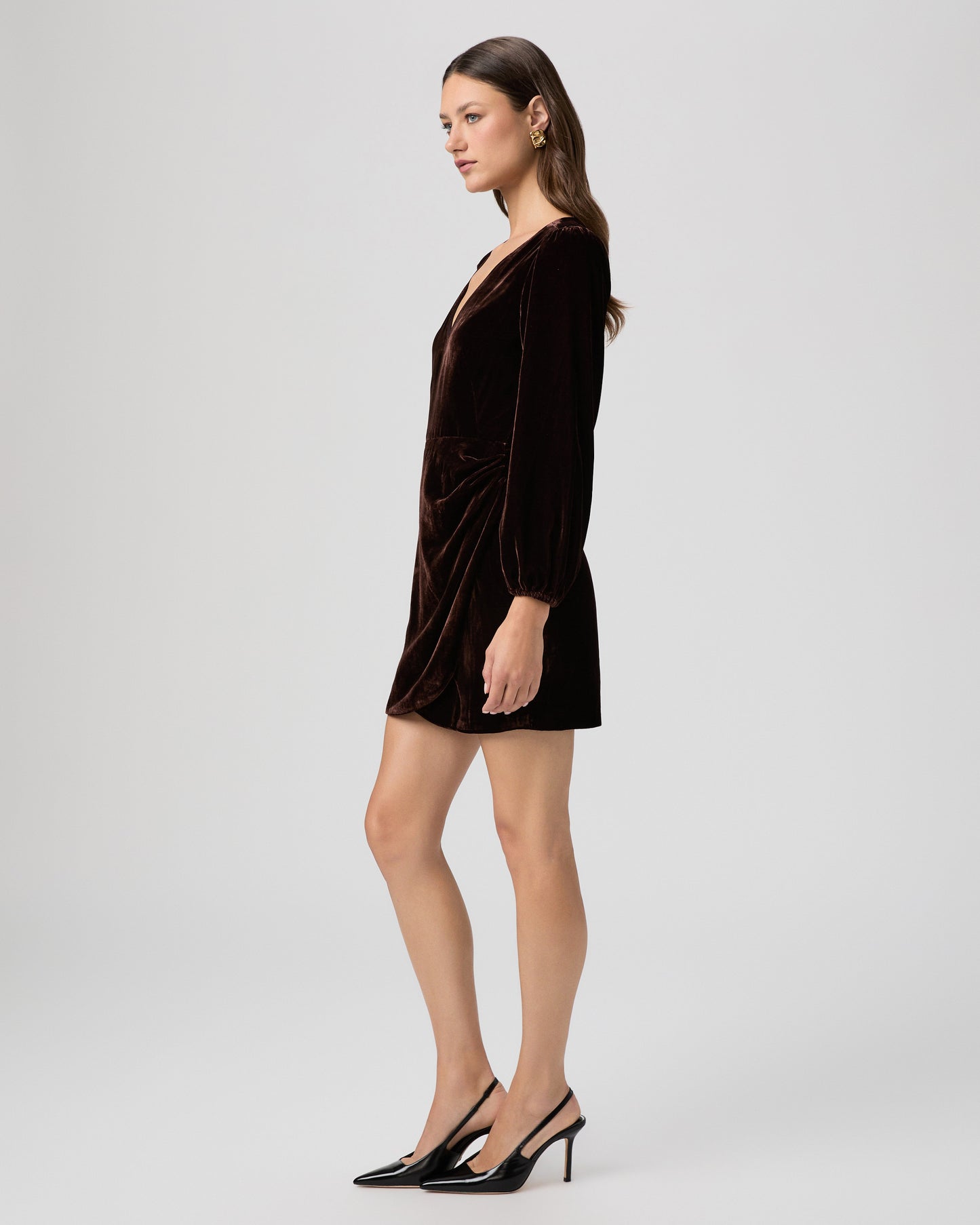 Lawry Dress - Aubergine Velvet 00