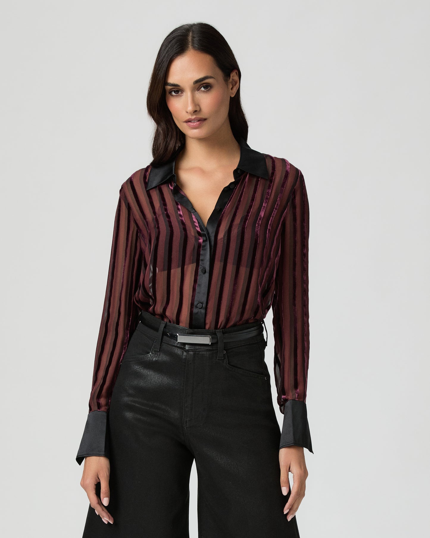 Mazzy Shirt - Aubergine/Black XXS