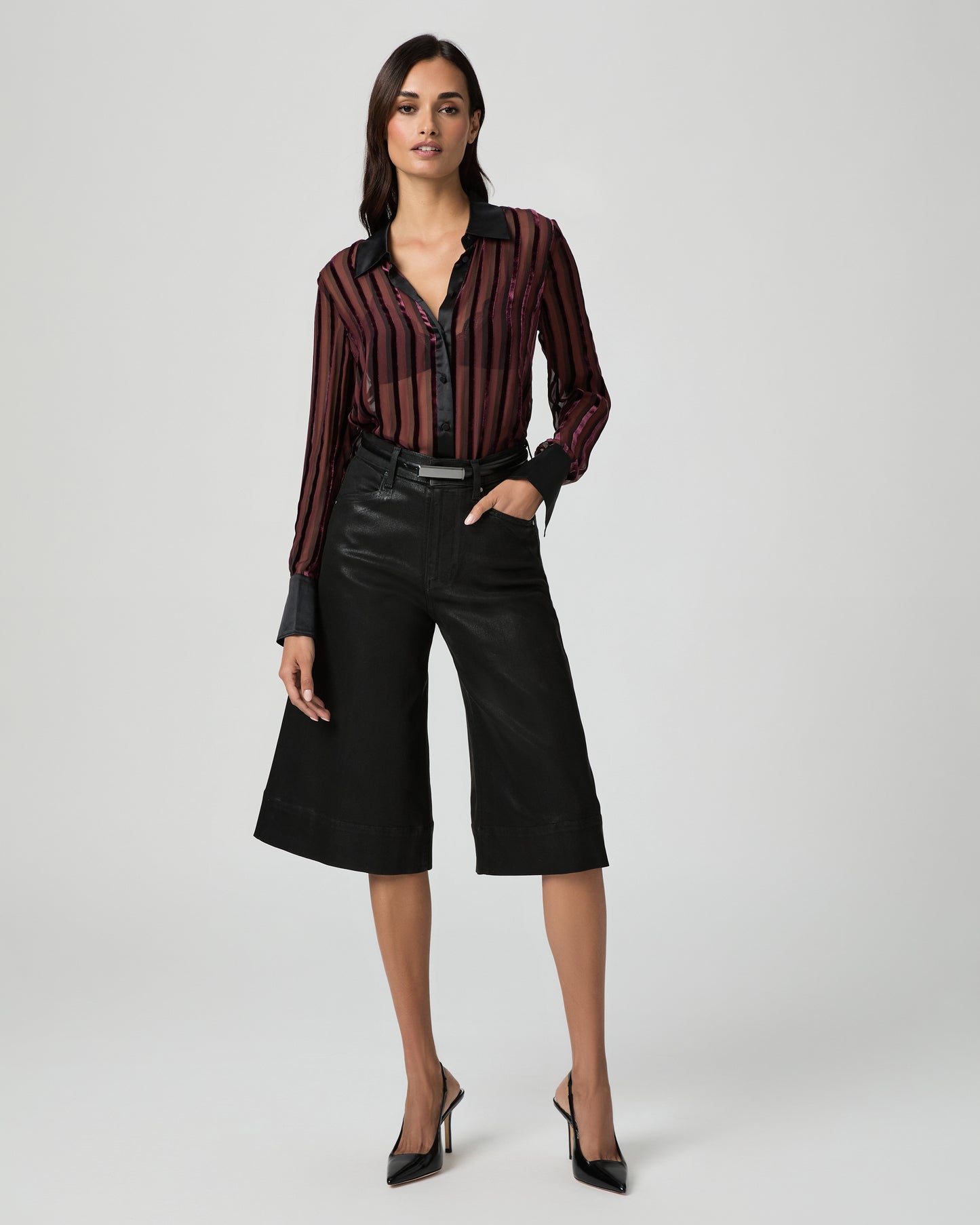 Mazzy Shirt - Aubergine/Black XXS