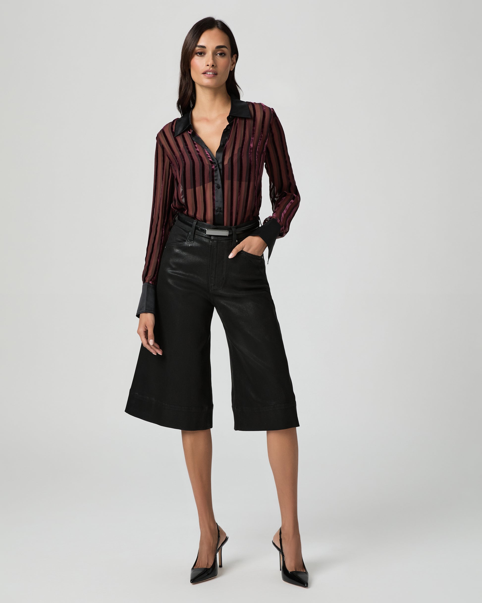 Mazzy Shirt - Aubergine/Black XXS