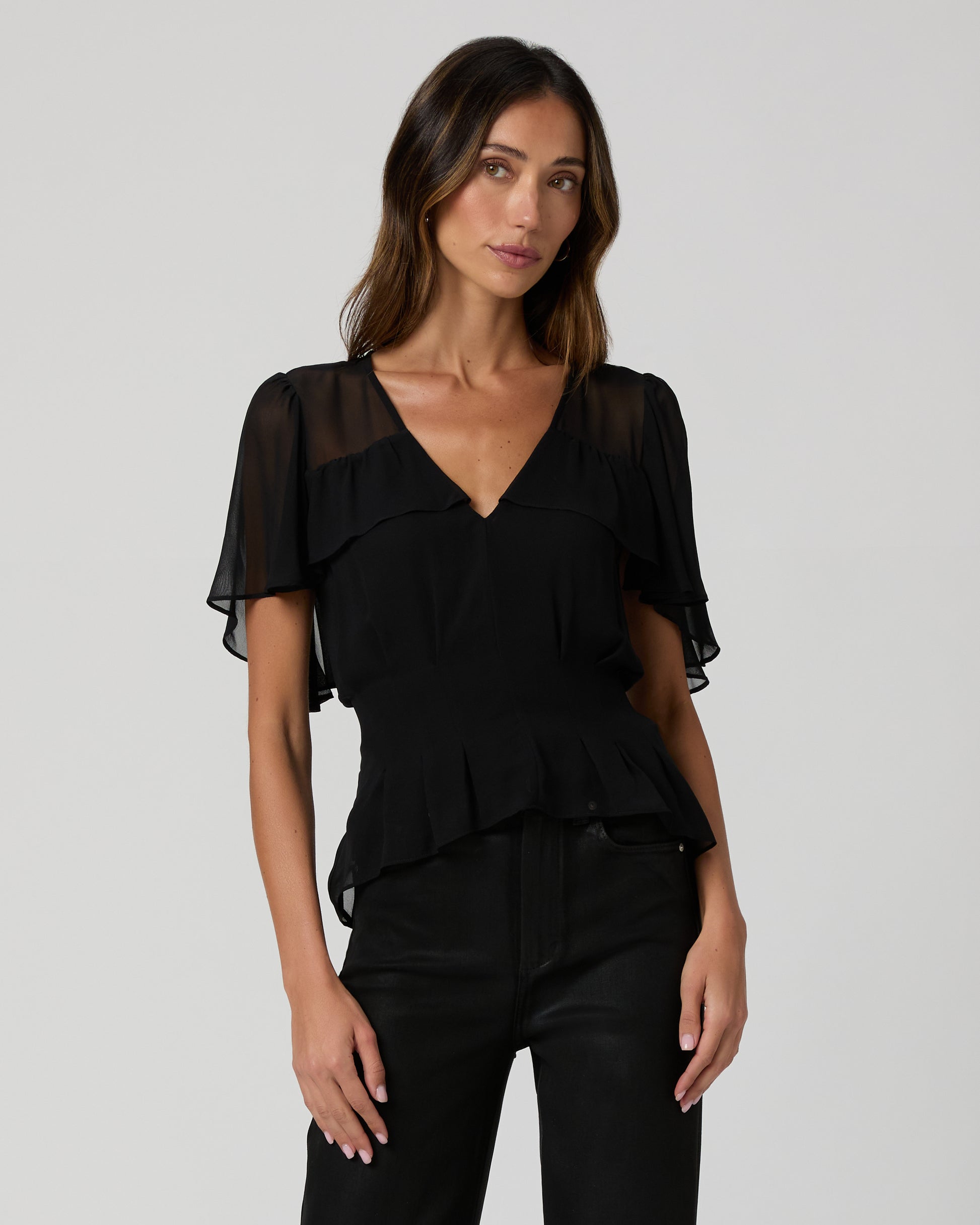 Willa Blouse - Black Silk XXS