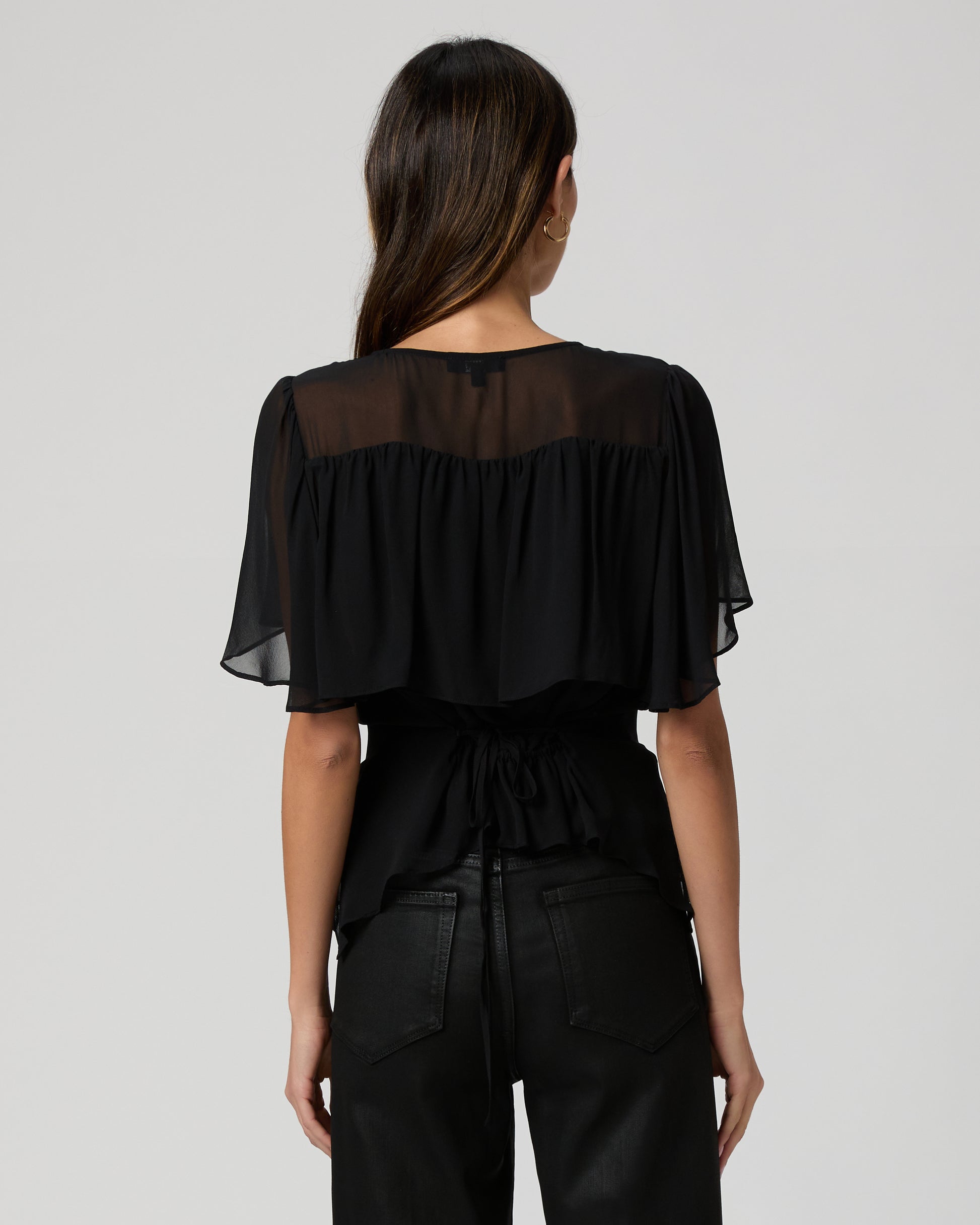 Willa Blouse - Black Silk XXS