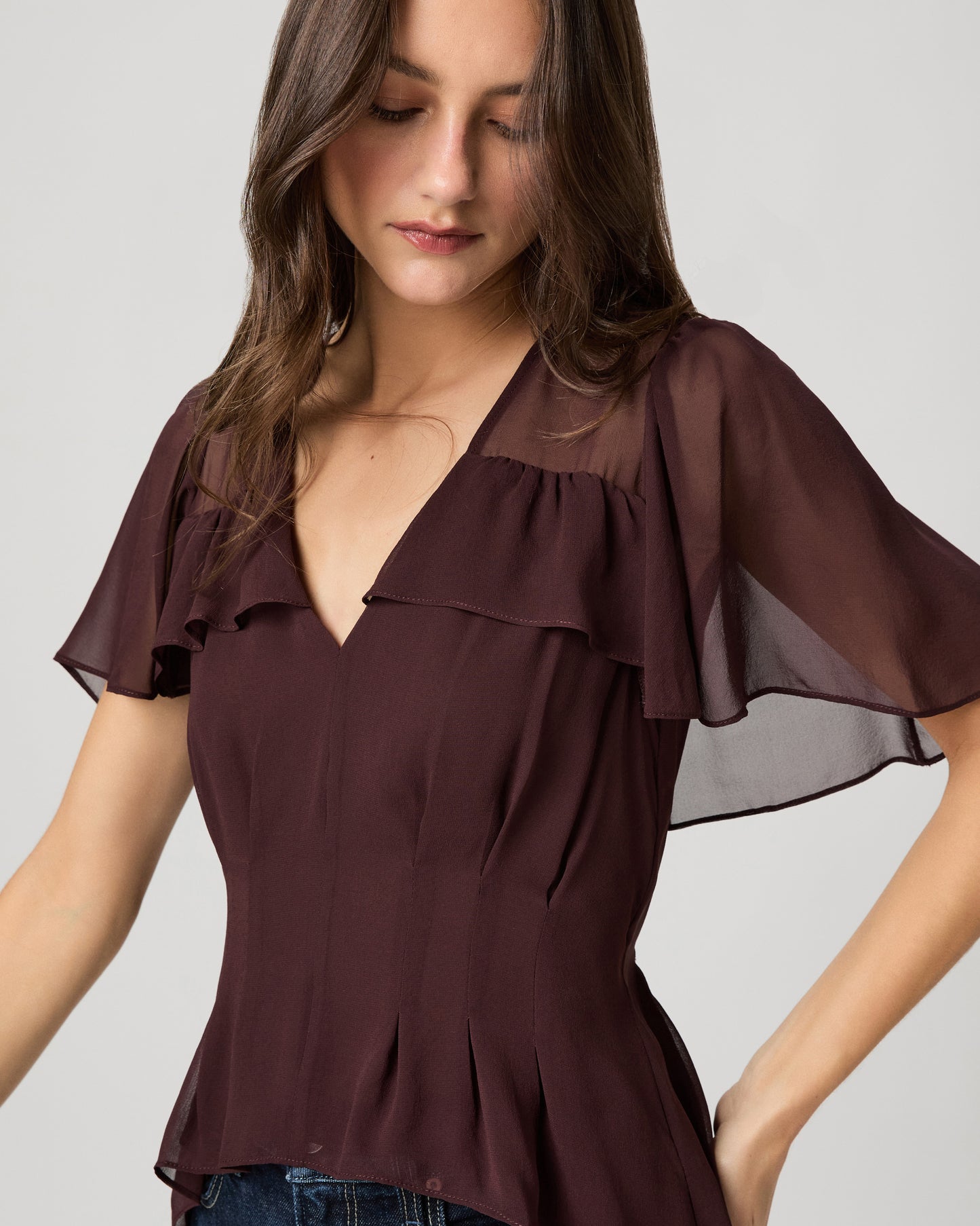 Willa Blouse - Aubergine XXS