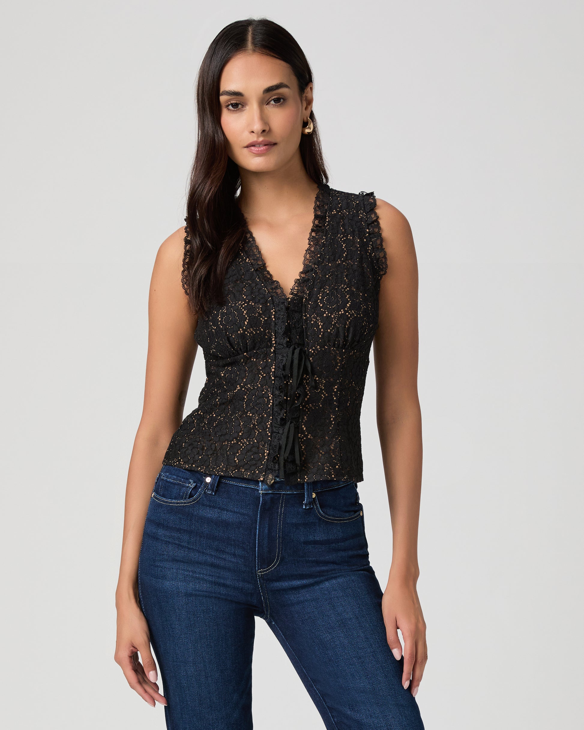 Anais Top - Black W/ Nude Brown Lining 00