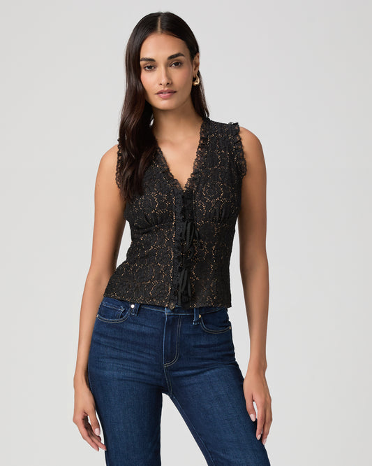 Anais Top - Black W/ Nude Brown Lining 00