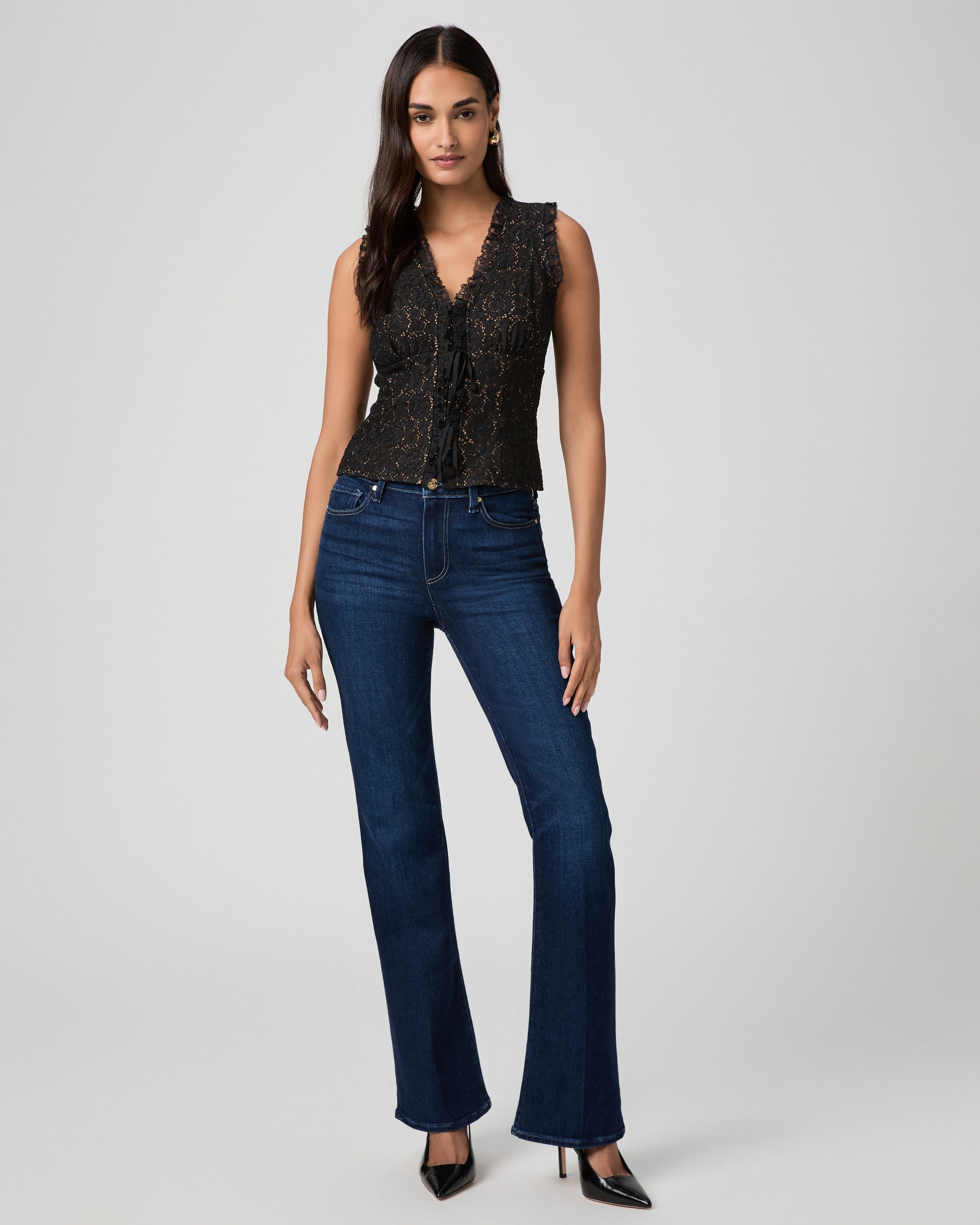 Anais Top - Black W/ Nude Brown Lining 00