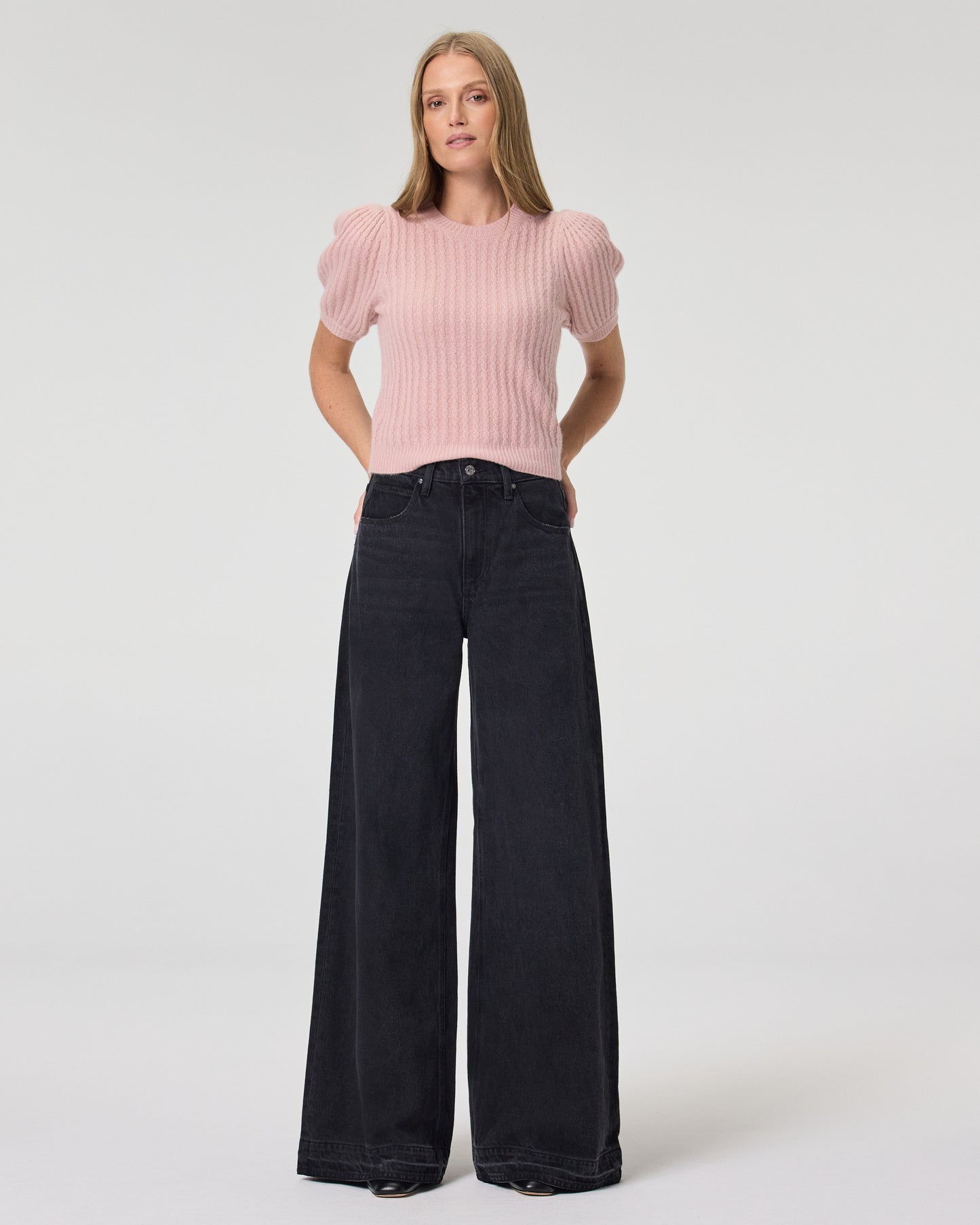 Cameron Wide Leg Jean - Boho Black 23