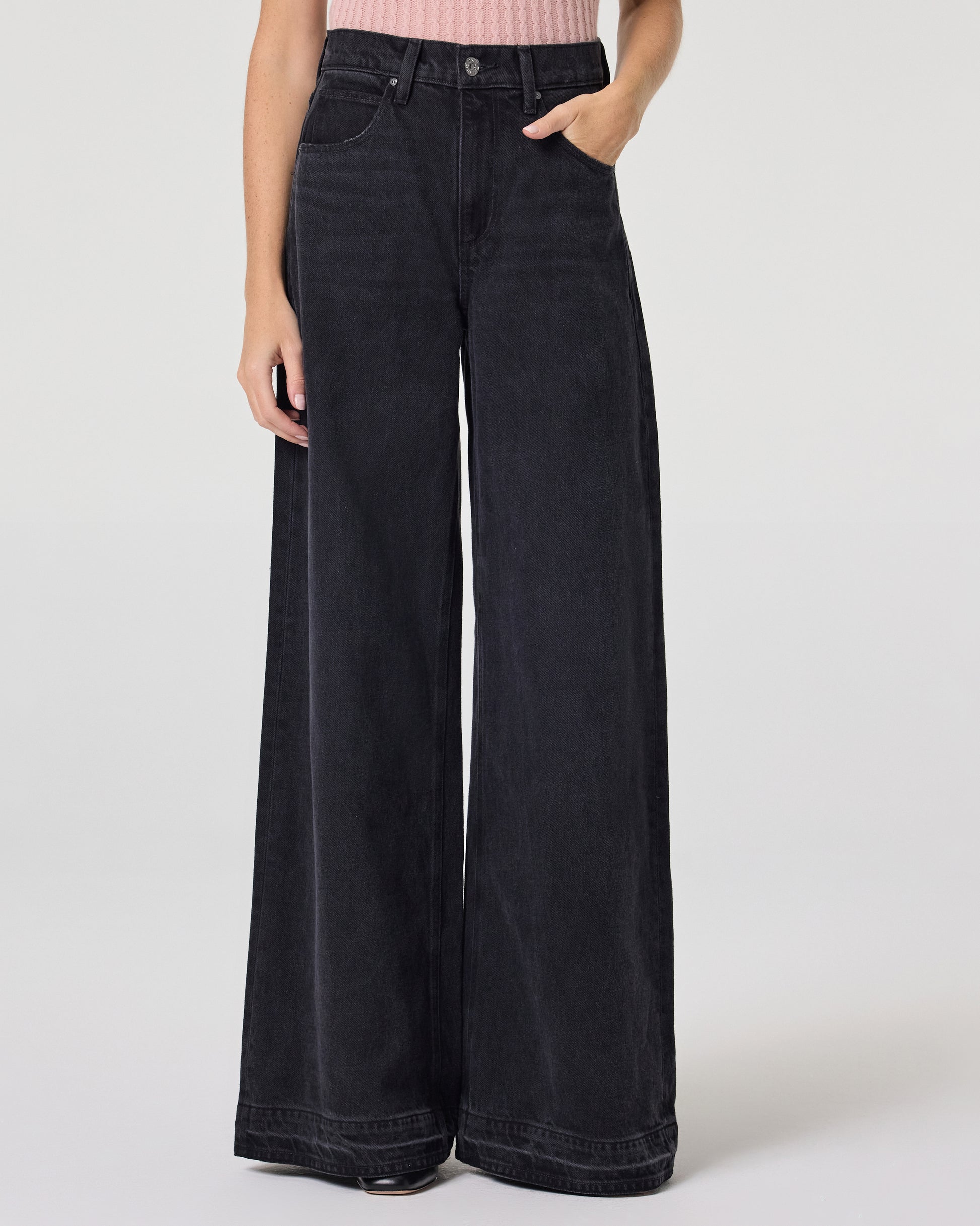 Cameron Wide Leg Jean - Boho Black 23