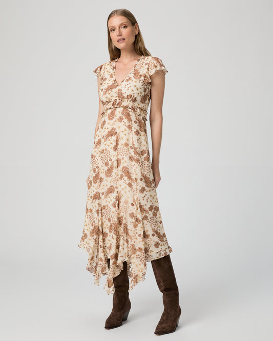 Eleonora Dress - Ecru Multi Silk 00