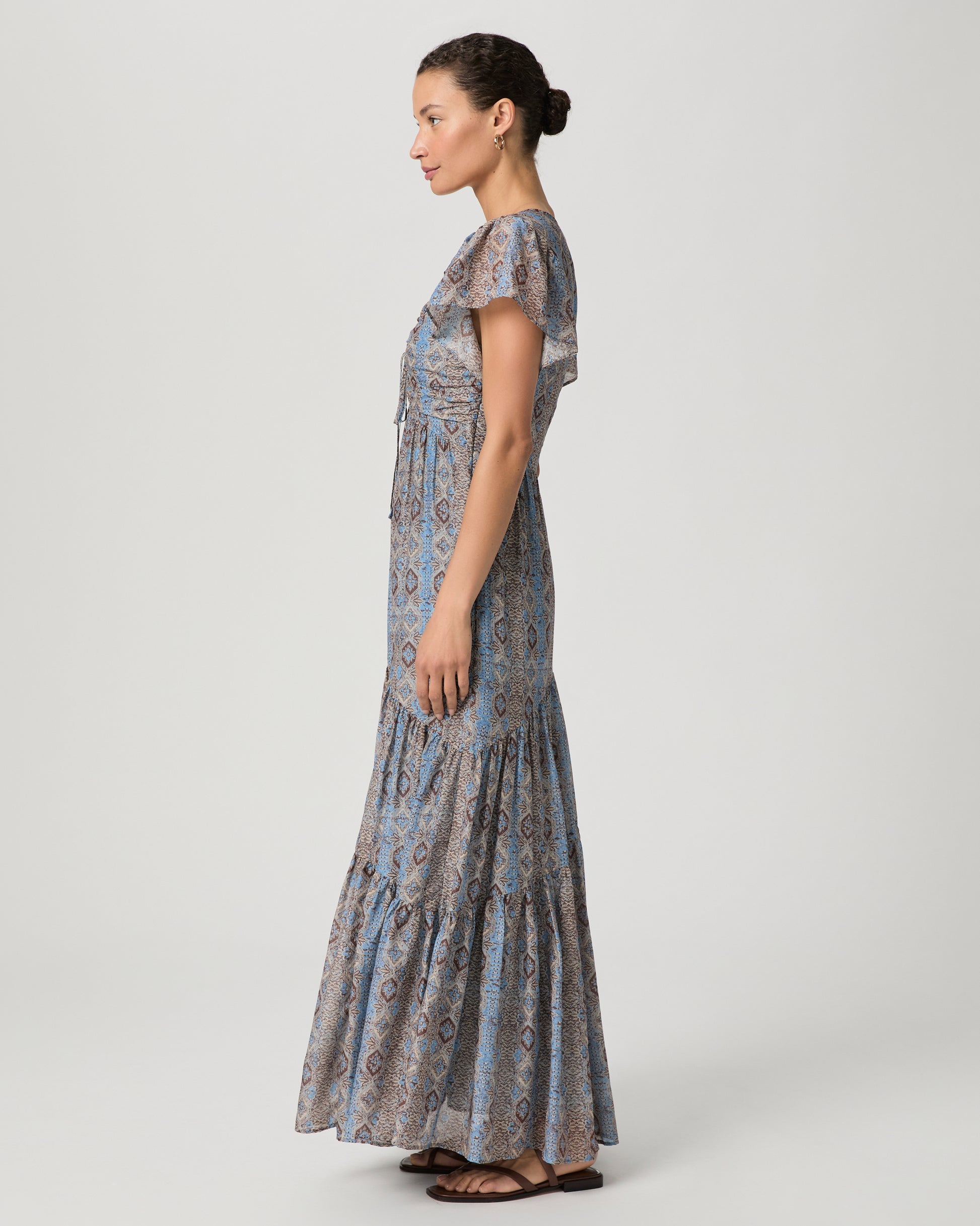 Kinga Dress - Slate Blue Multi 00