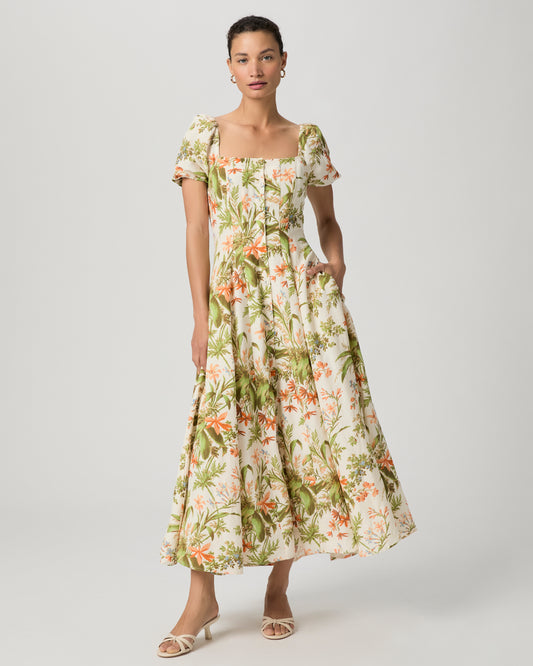 Lindi Dress - Oyster White Multi 00