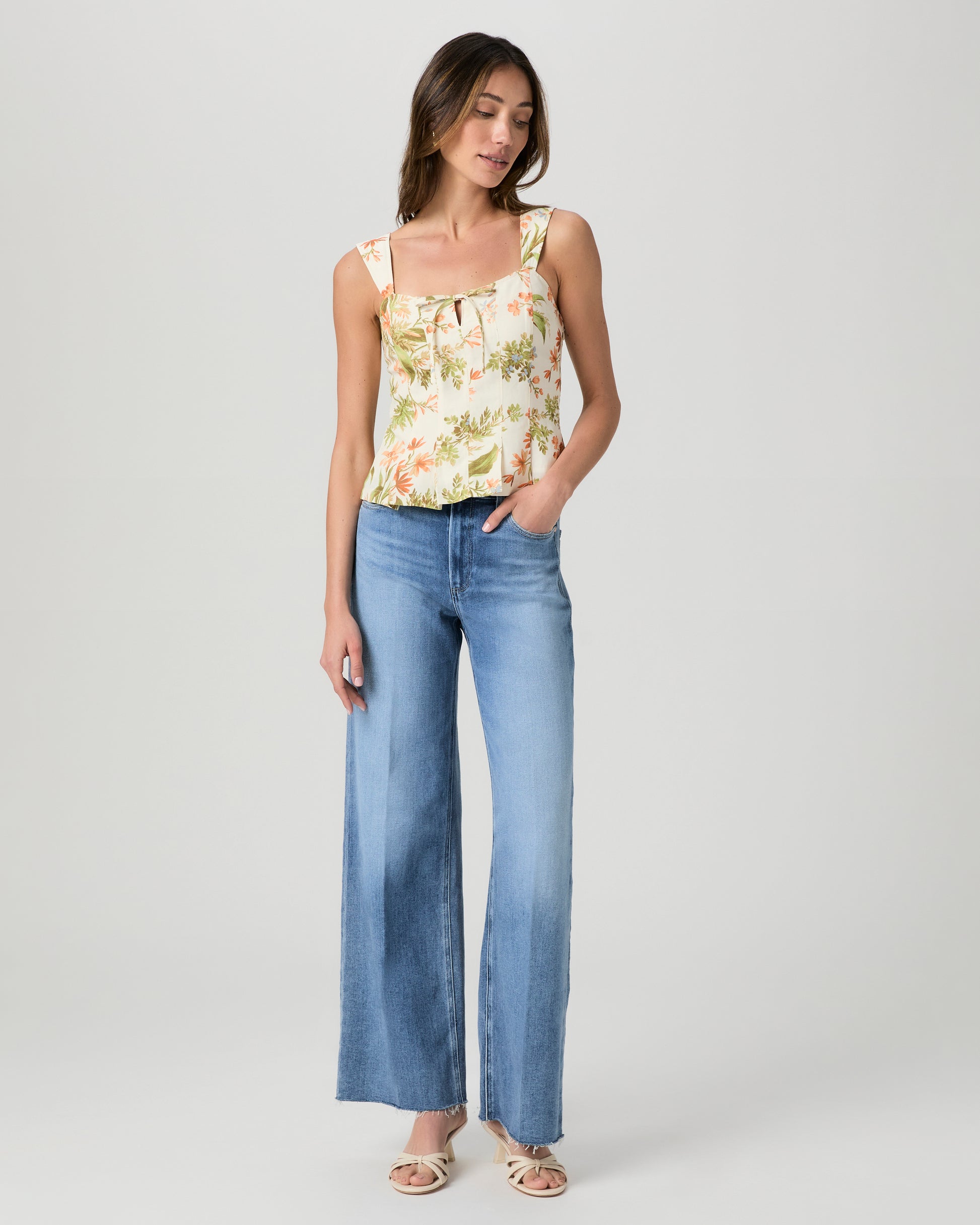 Coralee Top - Oyster White Multi 00