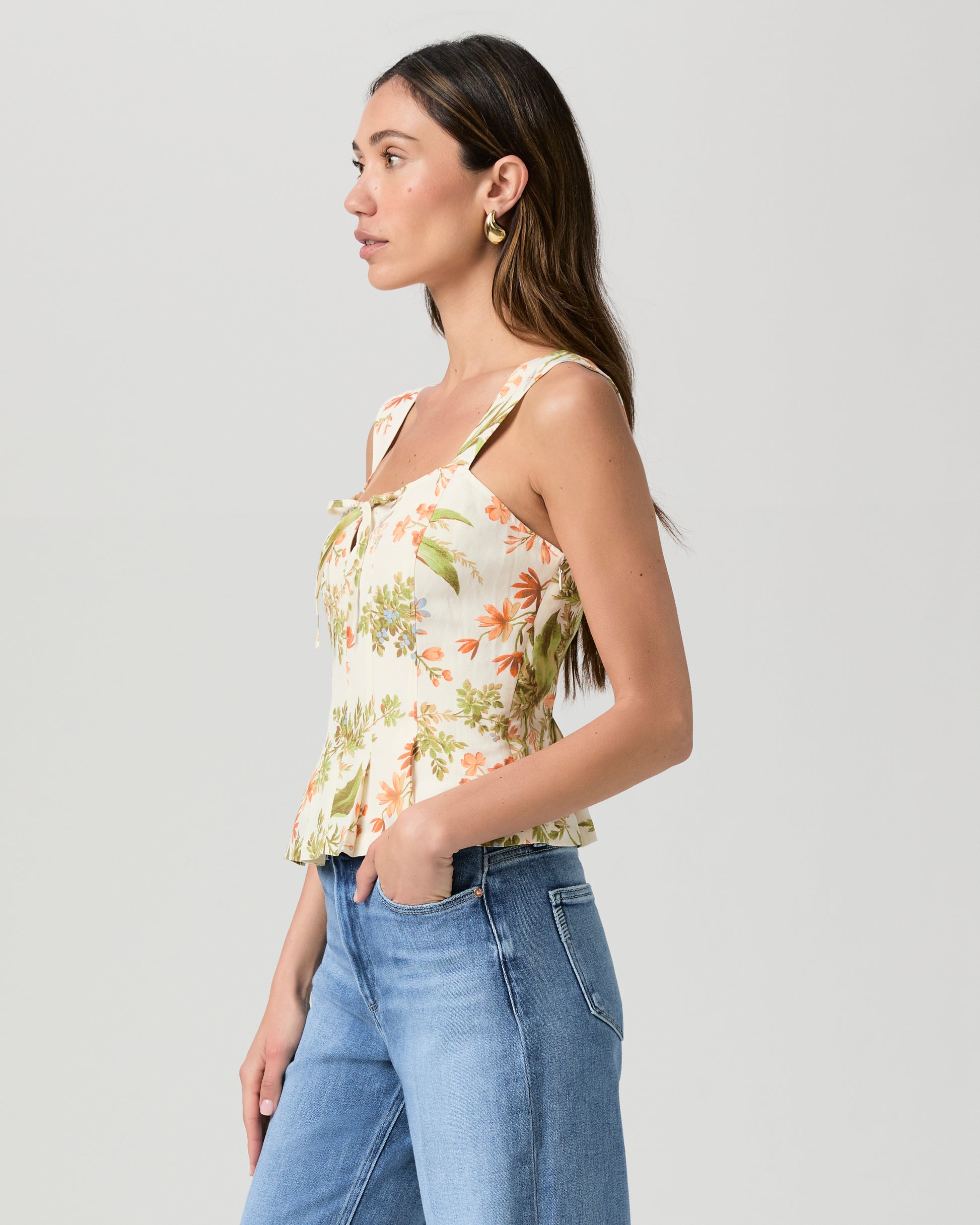 Coralee Top - Oyster White Multi 00
