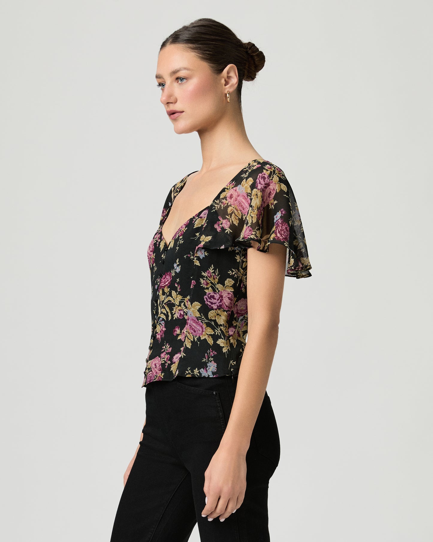 Kiko Top - Black Multi Silk 00