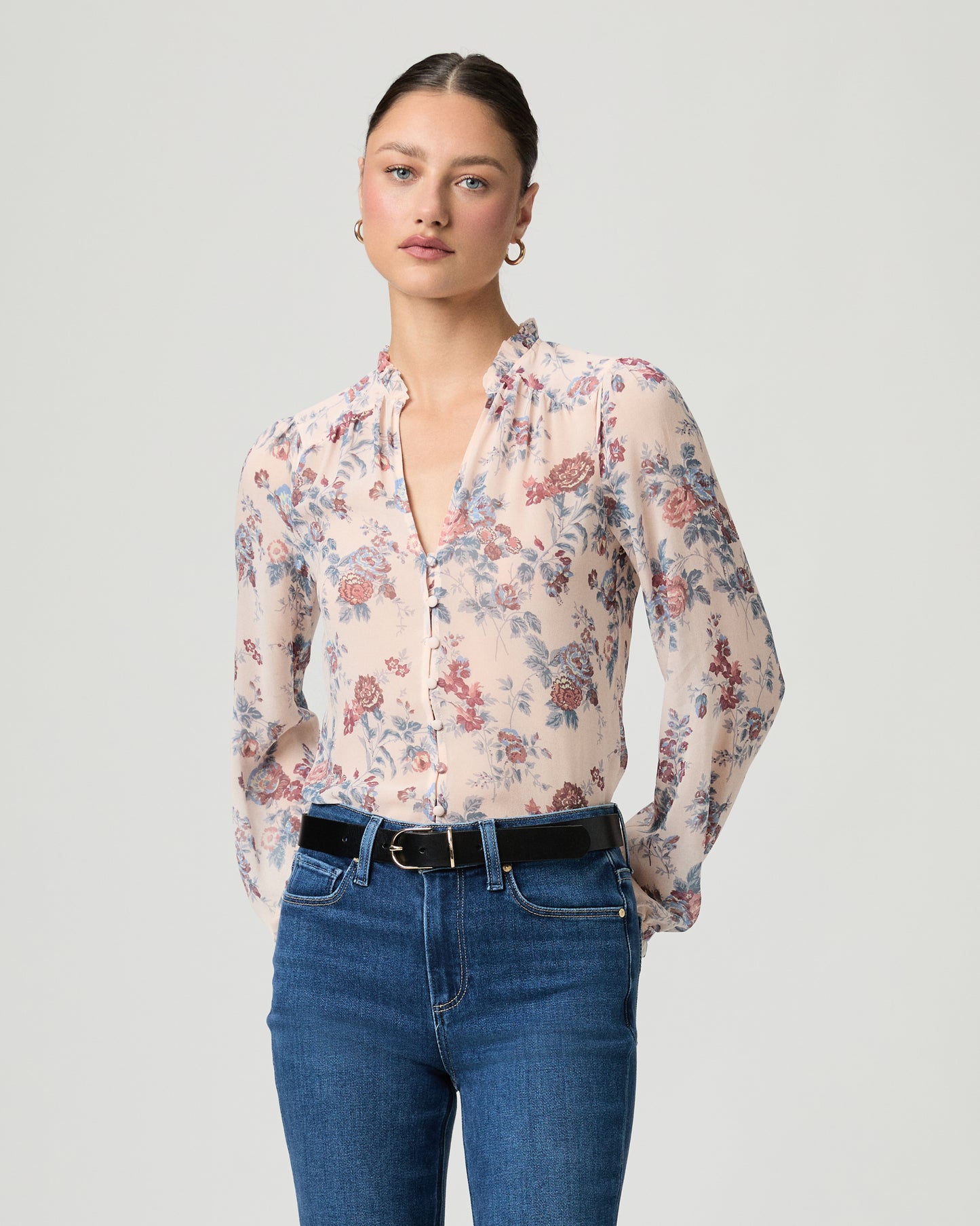 Lula Blouse - Cherry Blossom Multi Silk XXS