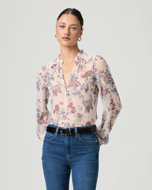 Lula Blouse - Cherry Blossom Multi Silk XXS