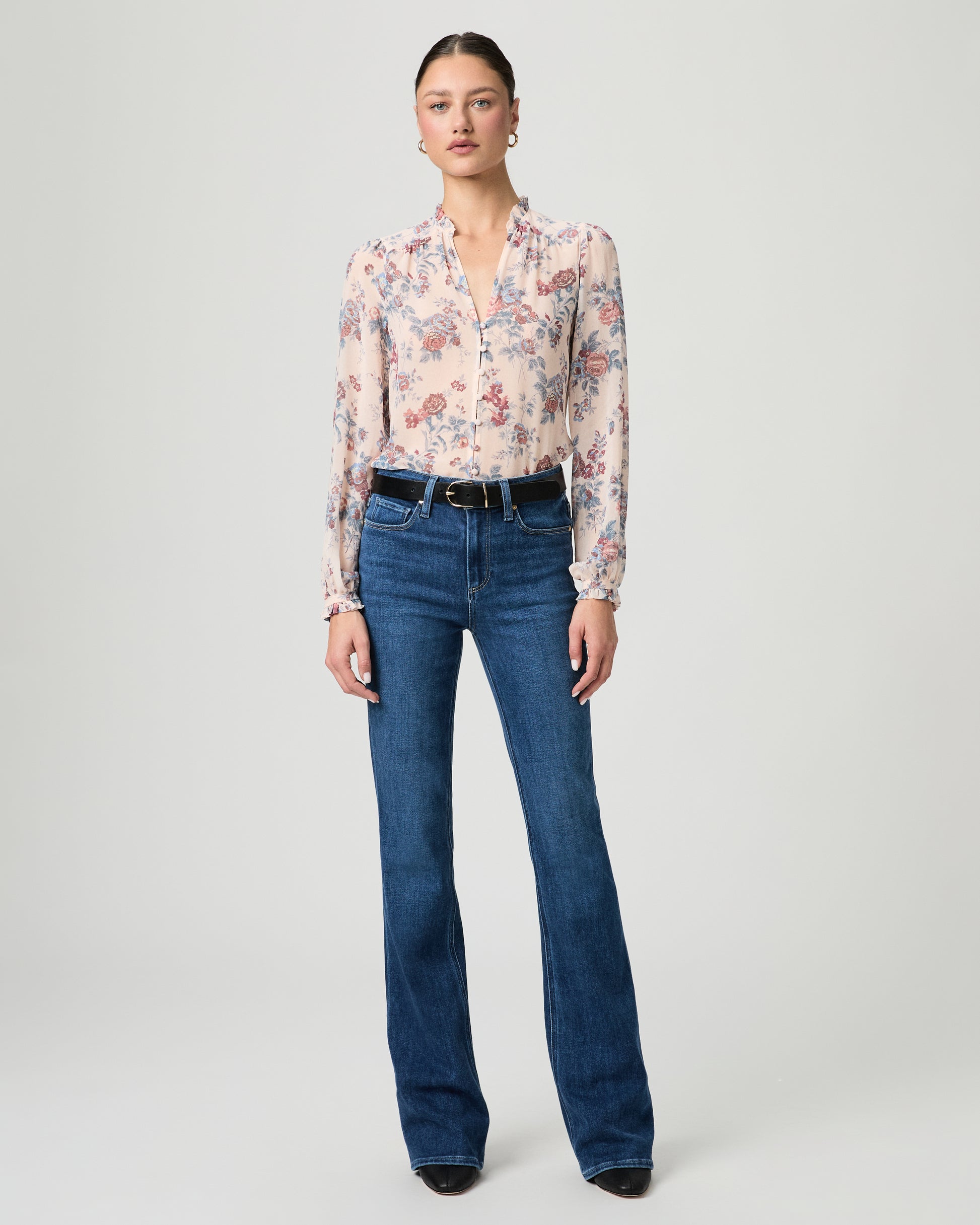 Lula Blouse - Cherry Blossom Multi Silk XXS