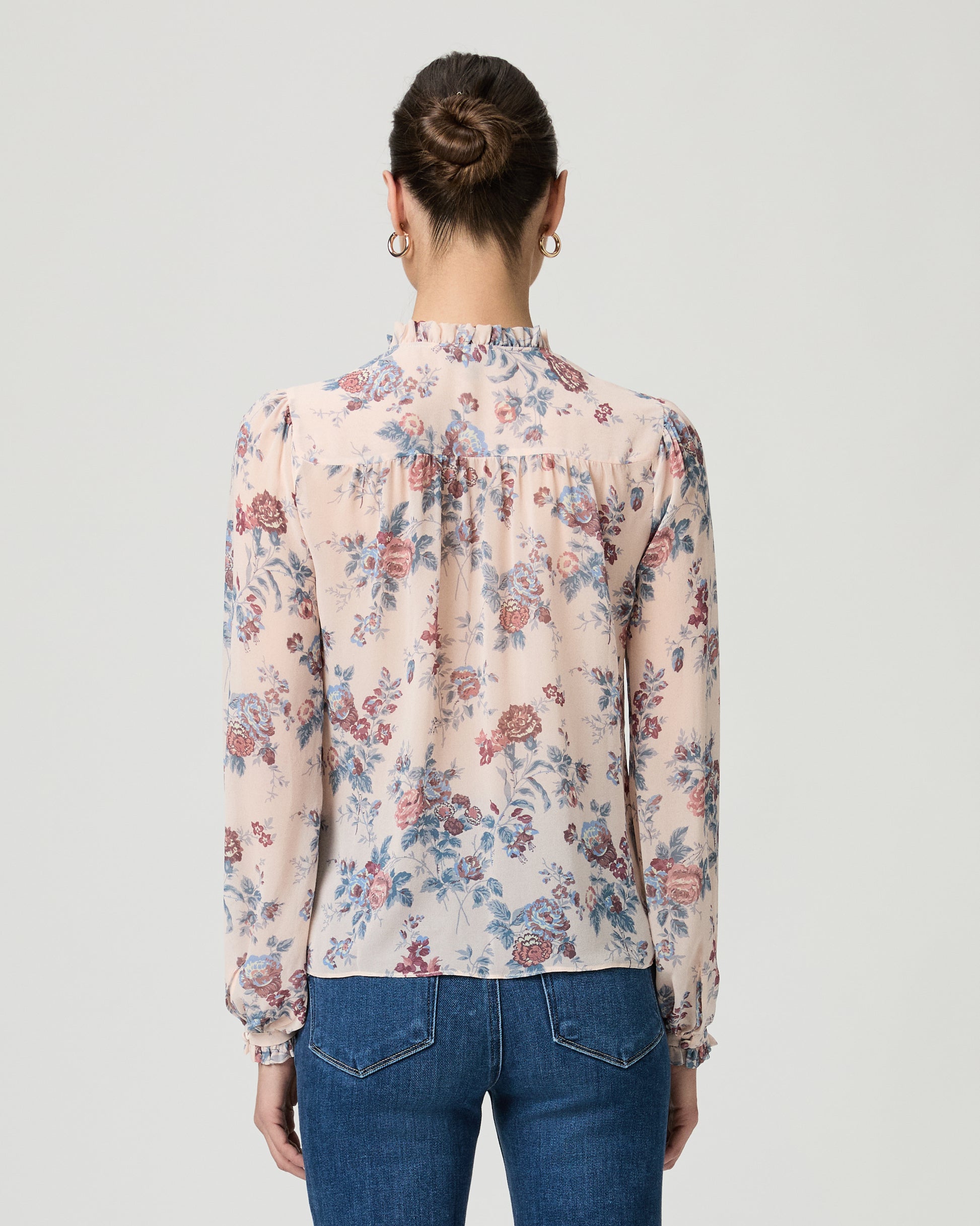 Lula Blouse - Cherry Blossom Multi Silk XXS