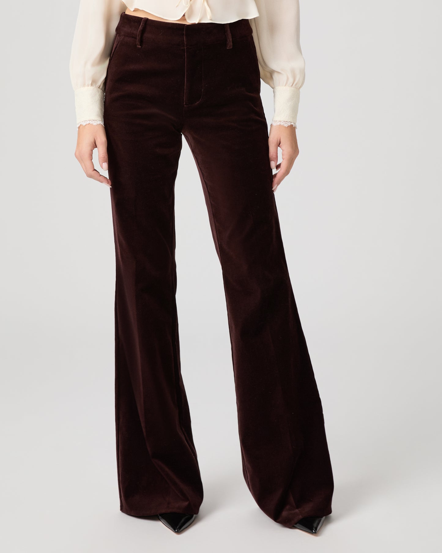 Marlow Trouser - Aubergine Velvet