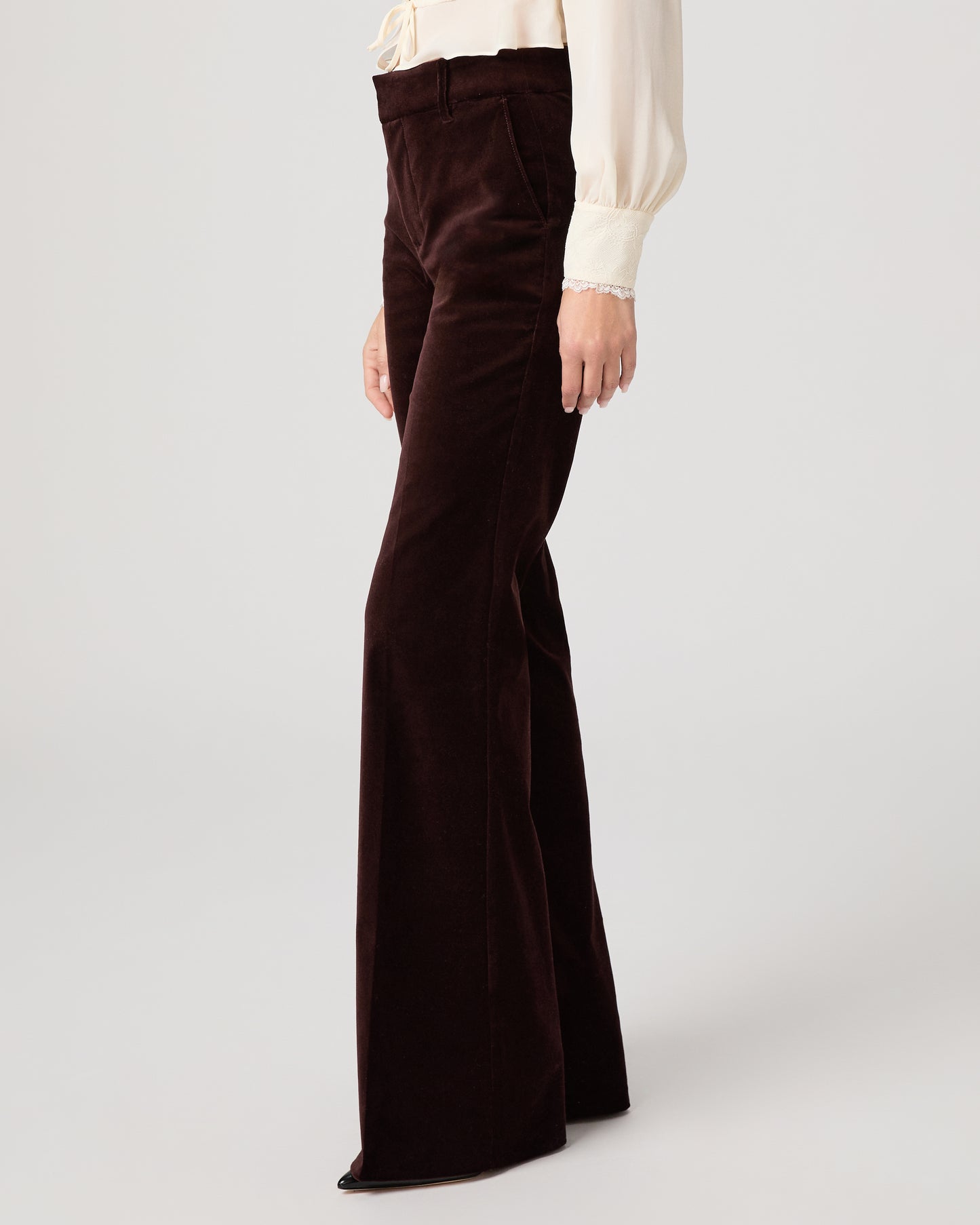 Marlow Trouser - Aubergine Velvet