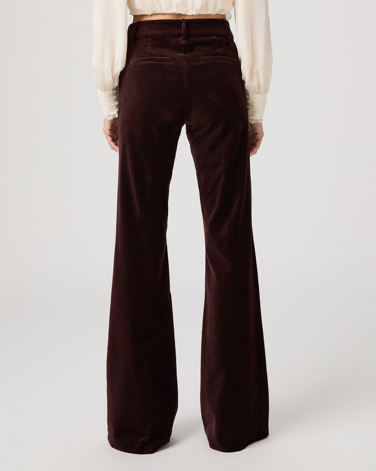 Marlow Trouser - Aubergine Velvet