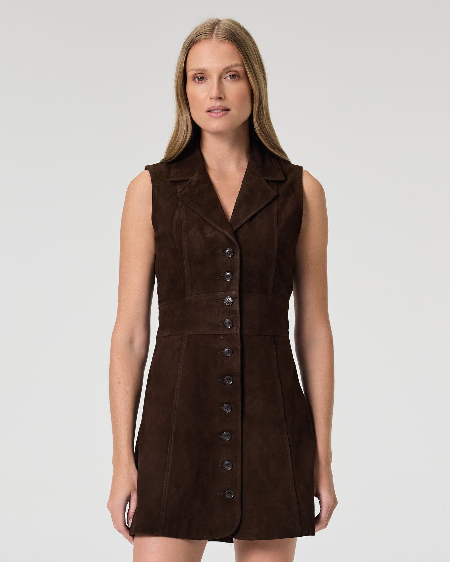 Vida Dress - Chocolate Brown Suede 00