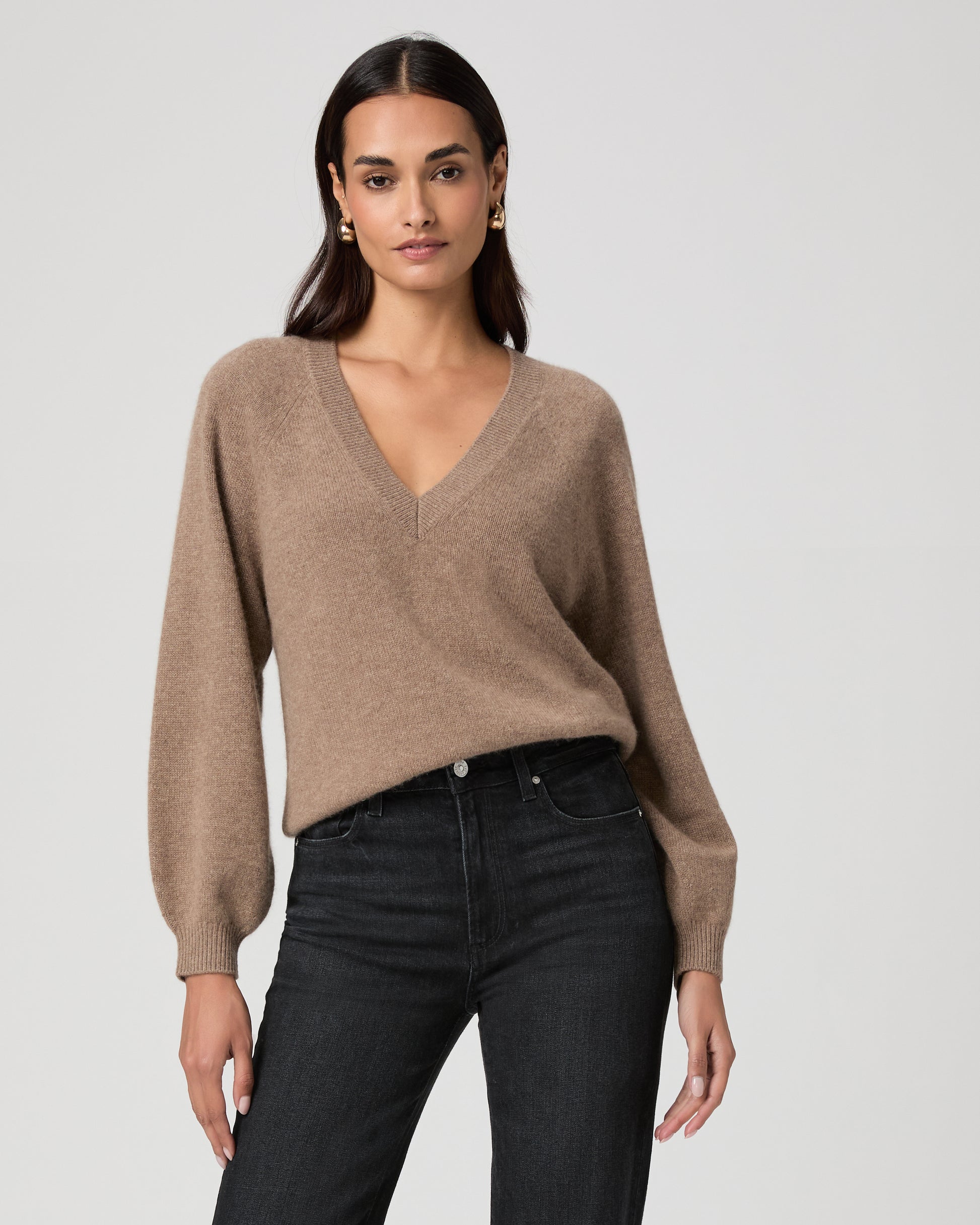 Thea Sweater - Heather Brown XXS