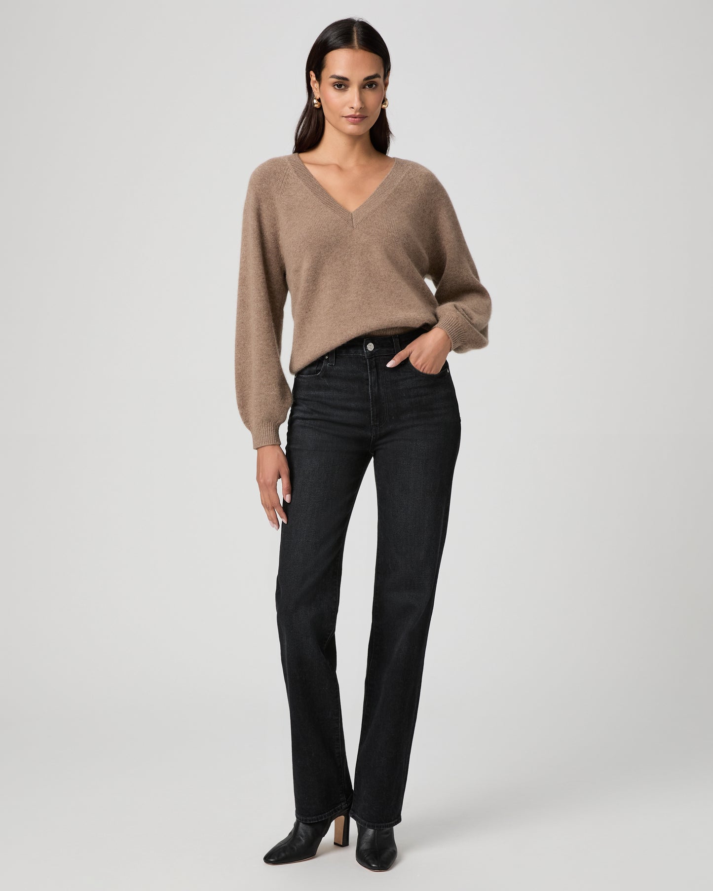 Thea Sweater - Heather Brown XXS