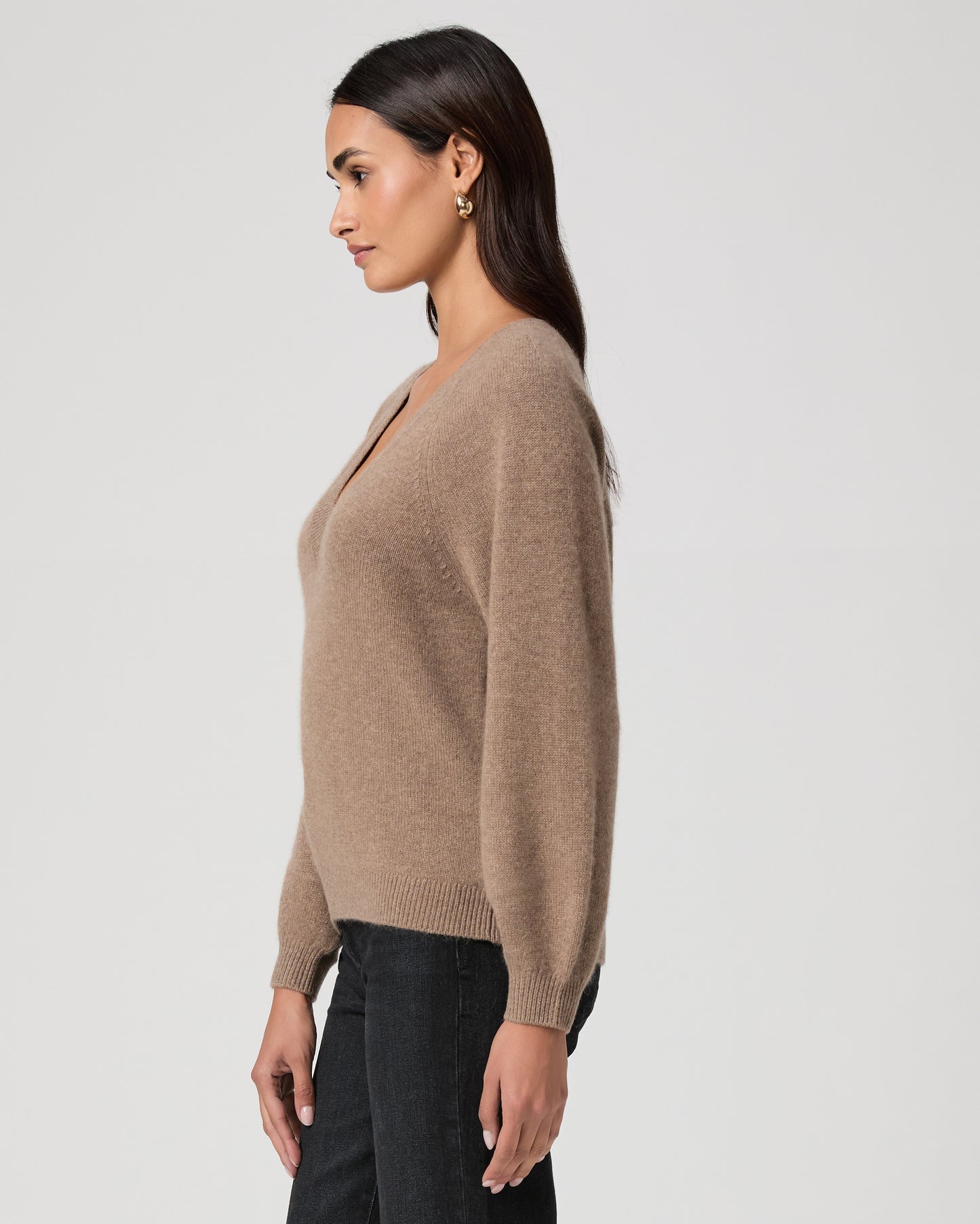 Thea Sweater - Heather Brown XXS