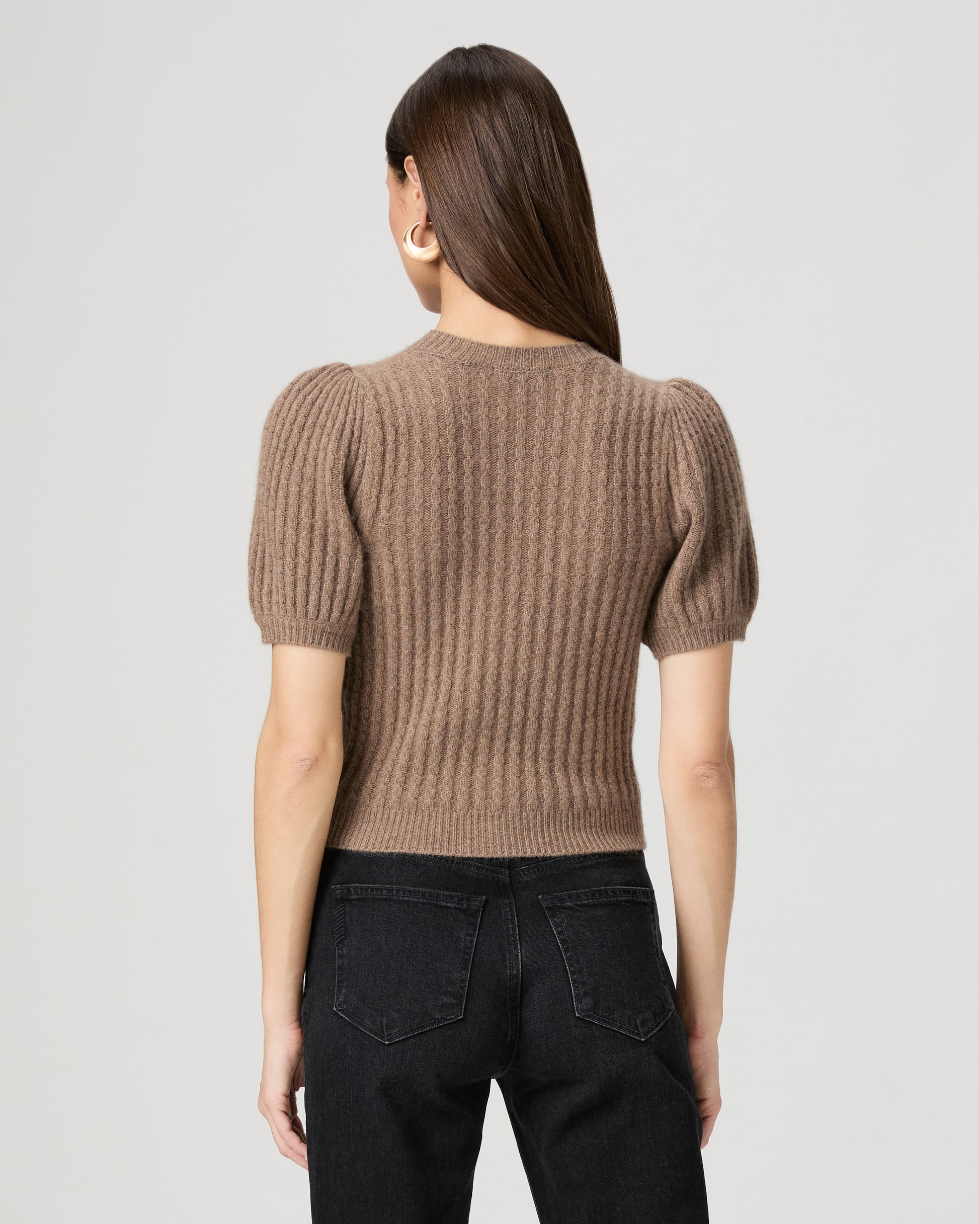 Lucerne Top - Heather Brown Cashmere XXS