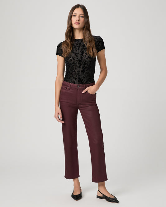 Mason Ankle Straight - Dark Oxblood Luxe Coating 23
