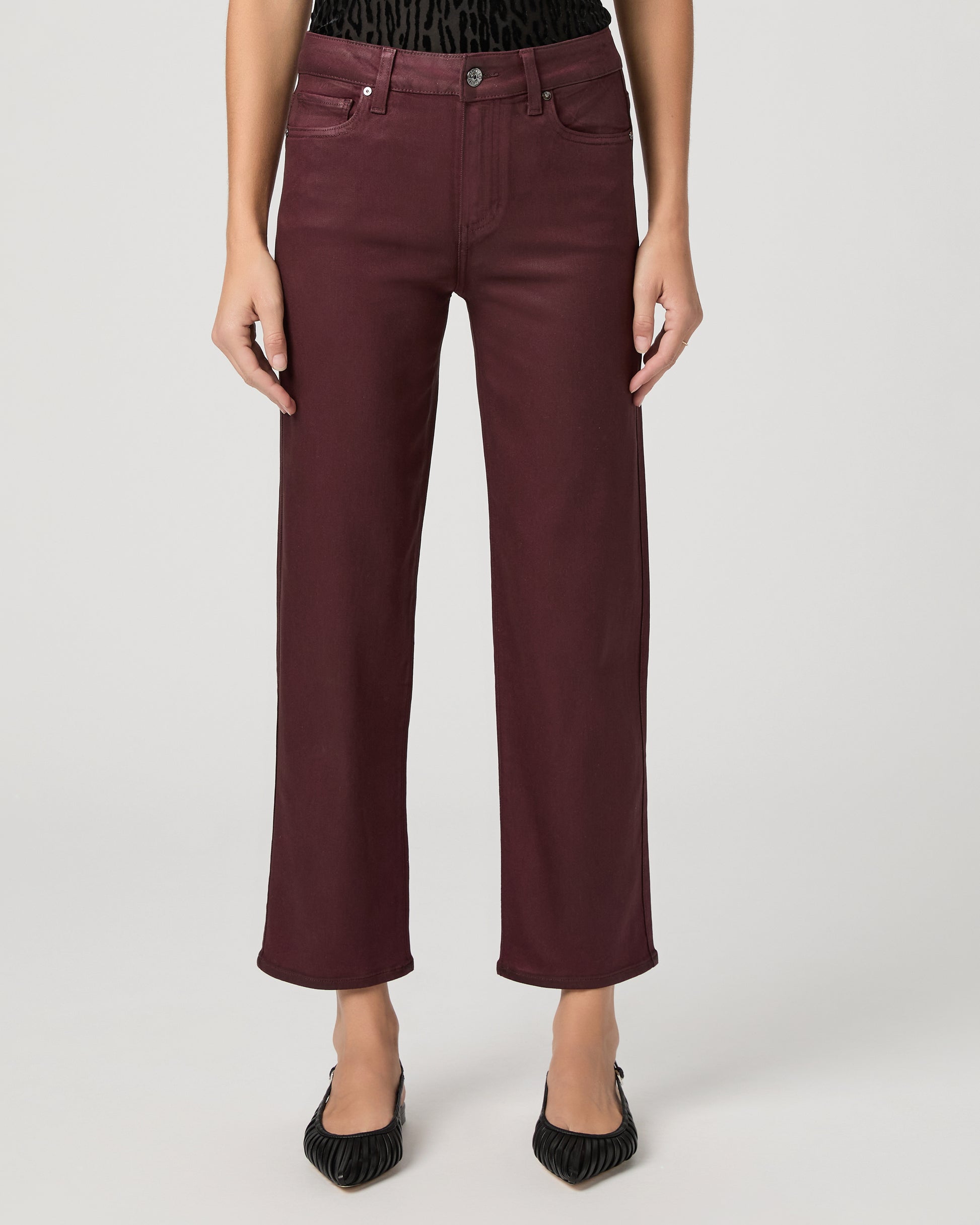 Mason Ankle Straight - Dark Oxblood Luxe Coating 23