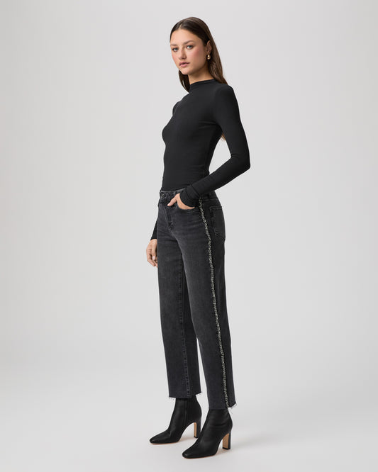 Mason Ankle Straight Jean - Glitz Black Embellished 23