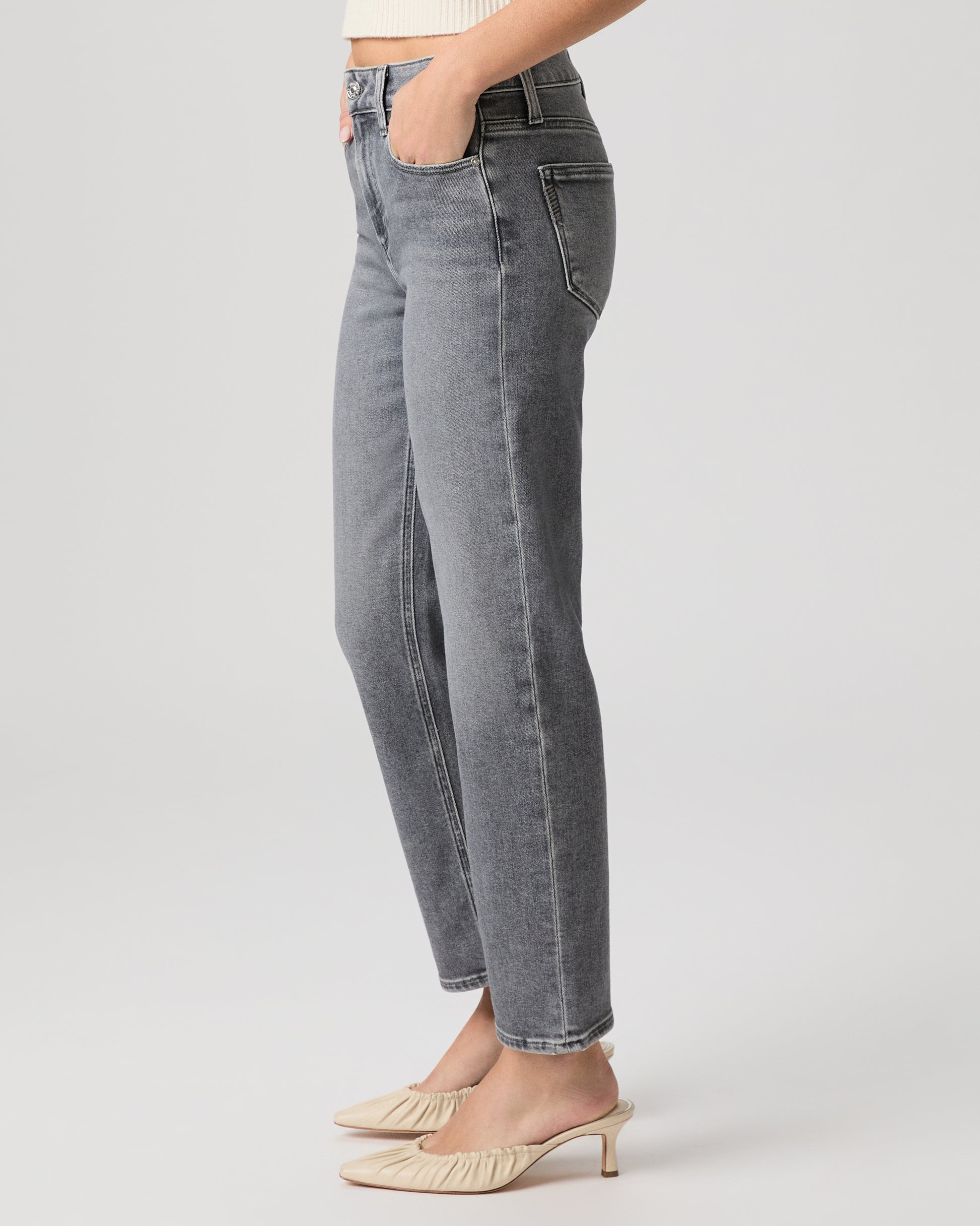 Mason Ankle Straight Jean - Smokey Grey 23