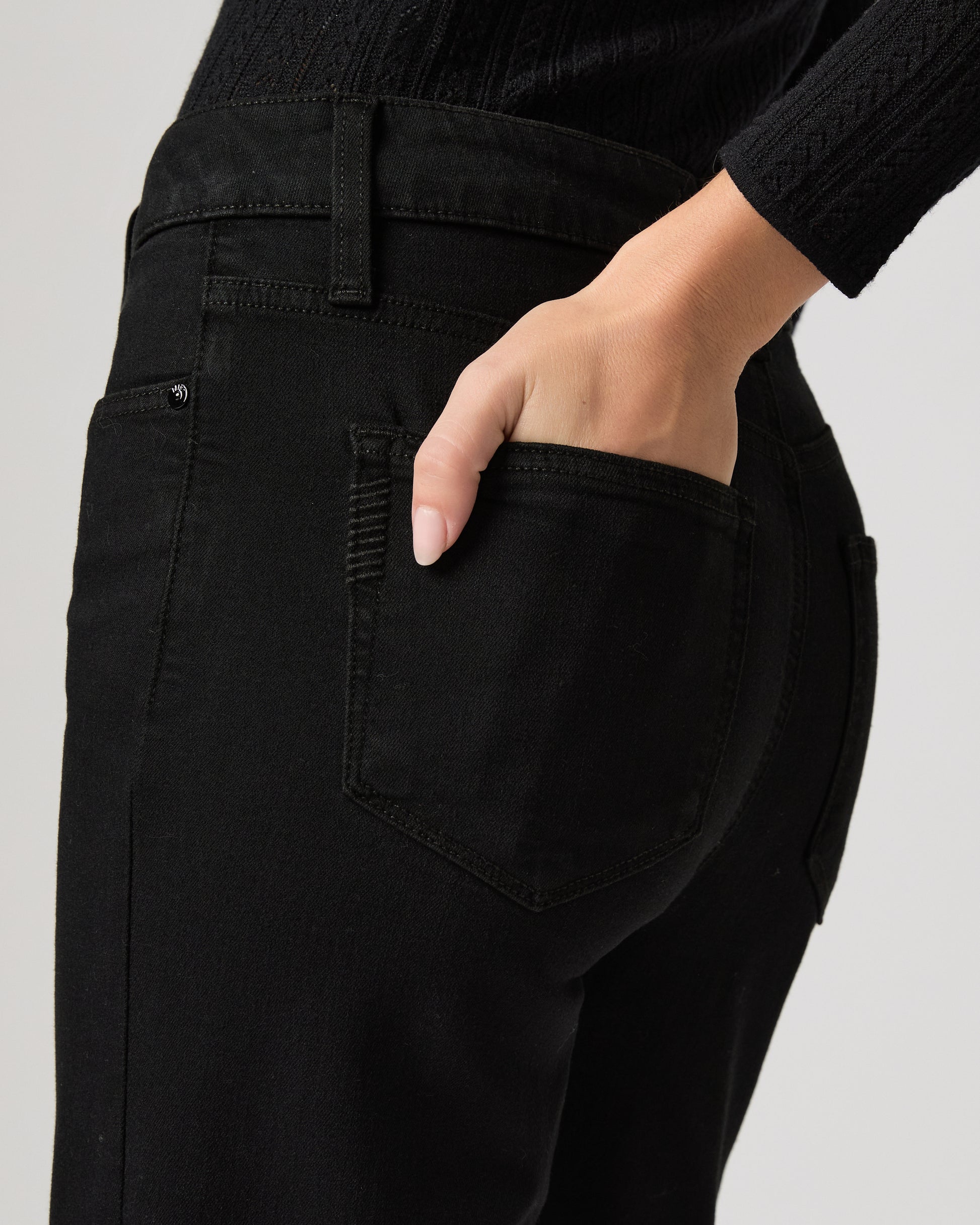 Mason Ankle Straight Jean - Black Shadow 23