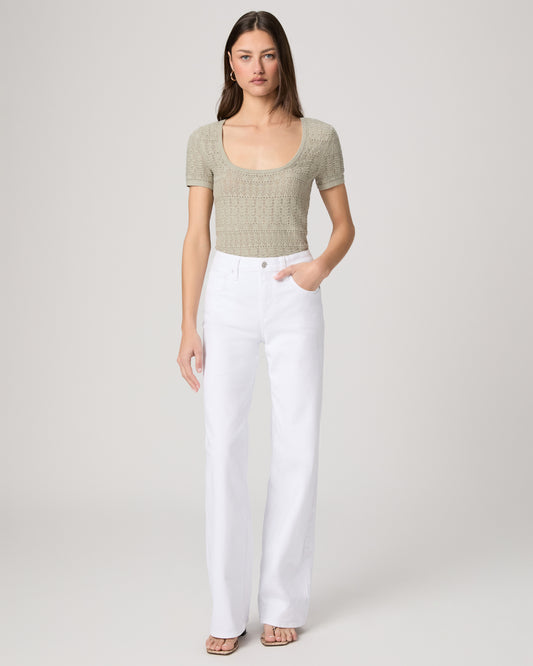 Tatum 32 Inch Wide Leg Jean - Crisp White 23