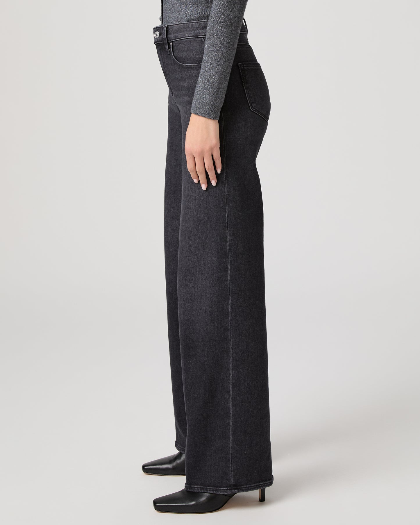 Tatum 32 Inch Wide Leg Jean - Ink Black